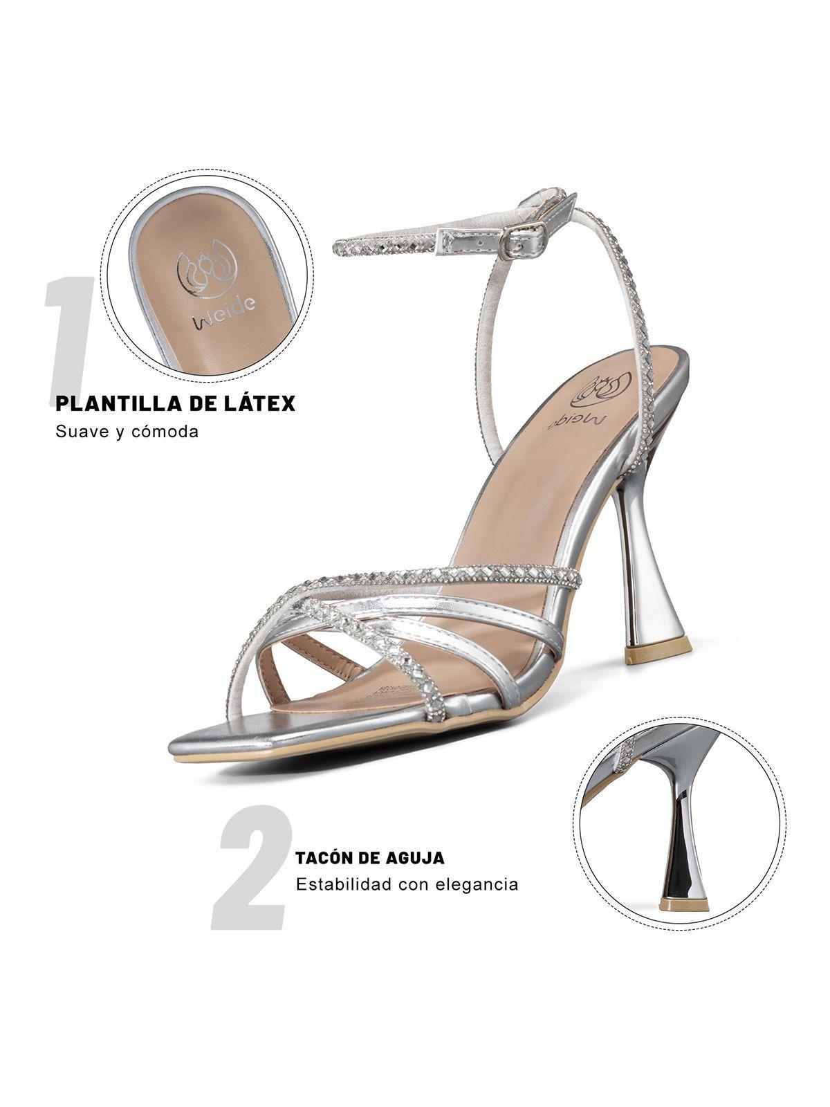 Sandalia Taco Alto Fiesta Mujer Weide QIU385-8