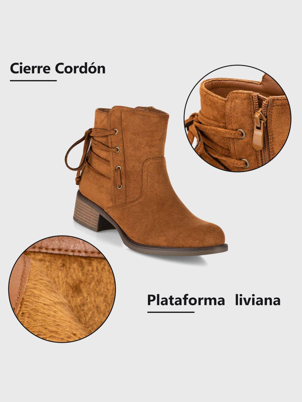 Botin Mujer Laire Camel Weide-6