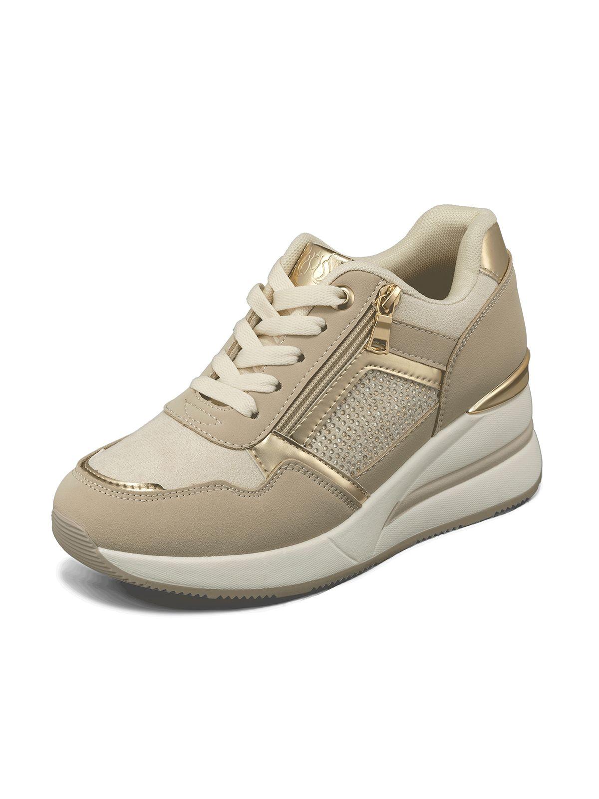 Zapatilla Deportiva Taco Cuña Malla Mujer Weide JLL61-4
