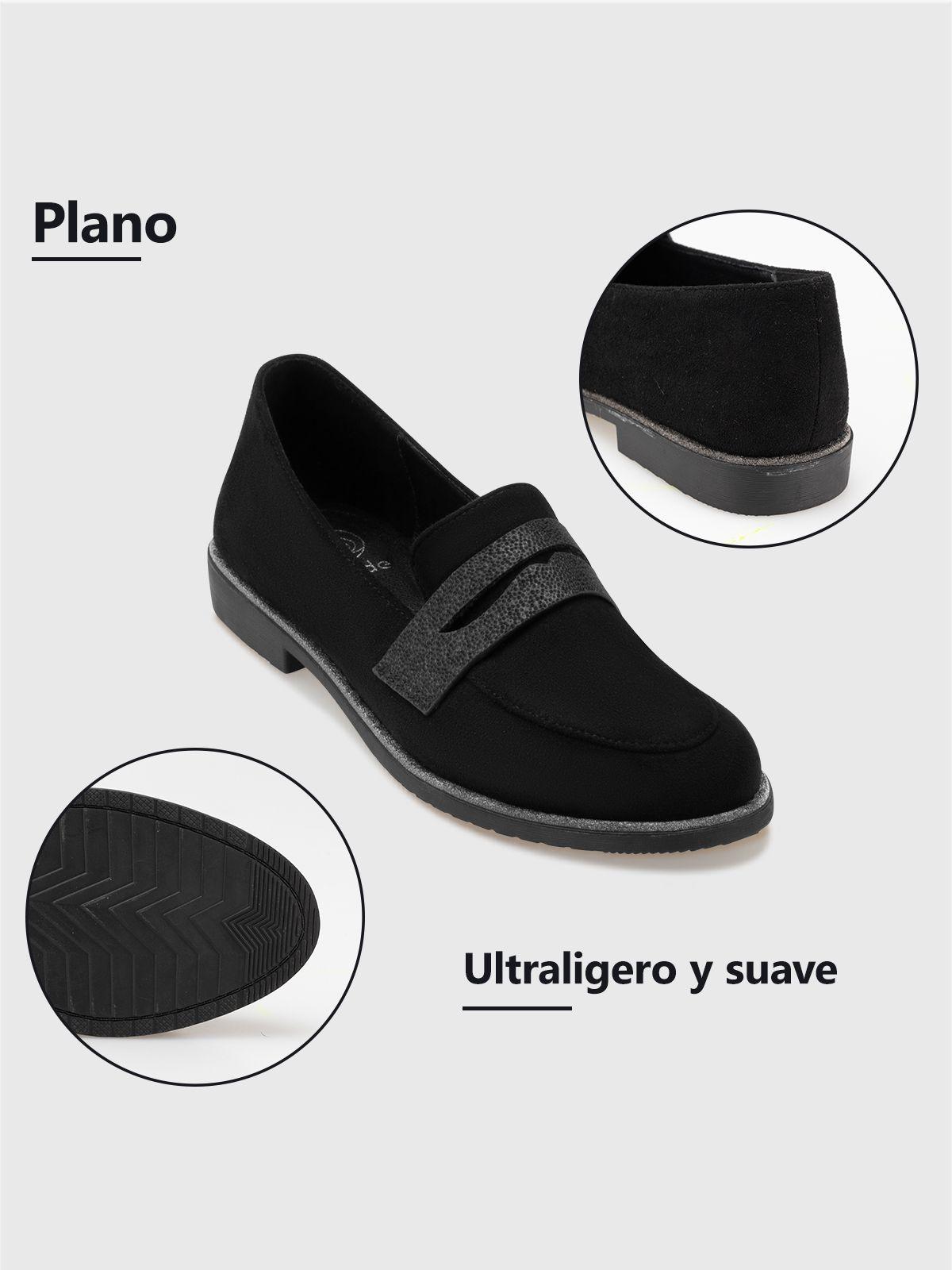 Mocasin Mujer Esther Negro Weide-5