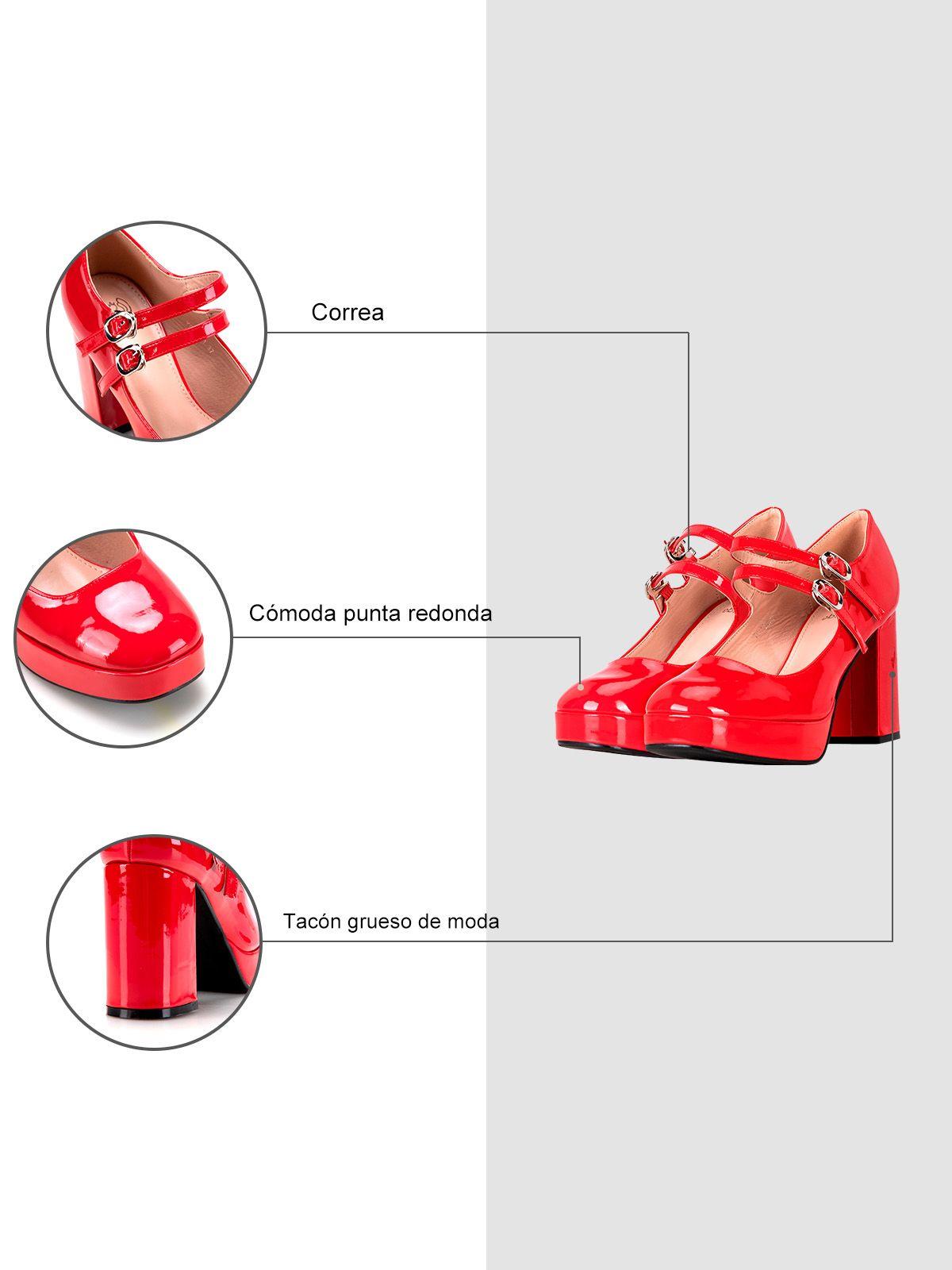 Zapato Taco Rojo Casual YOU201 Weide-4