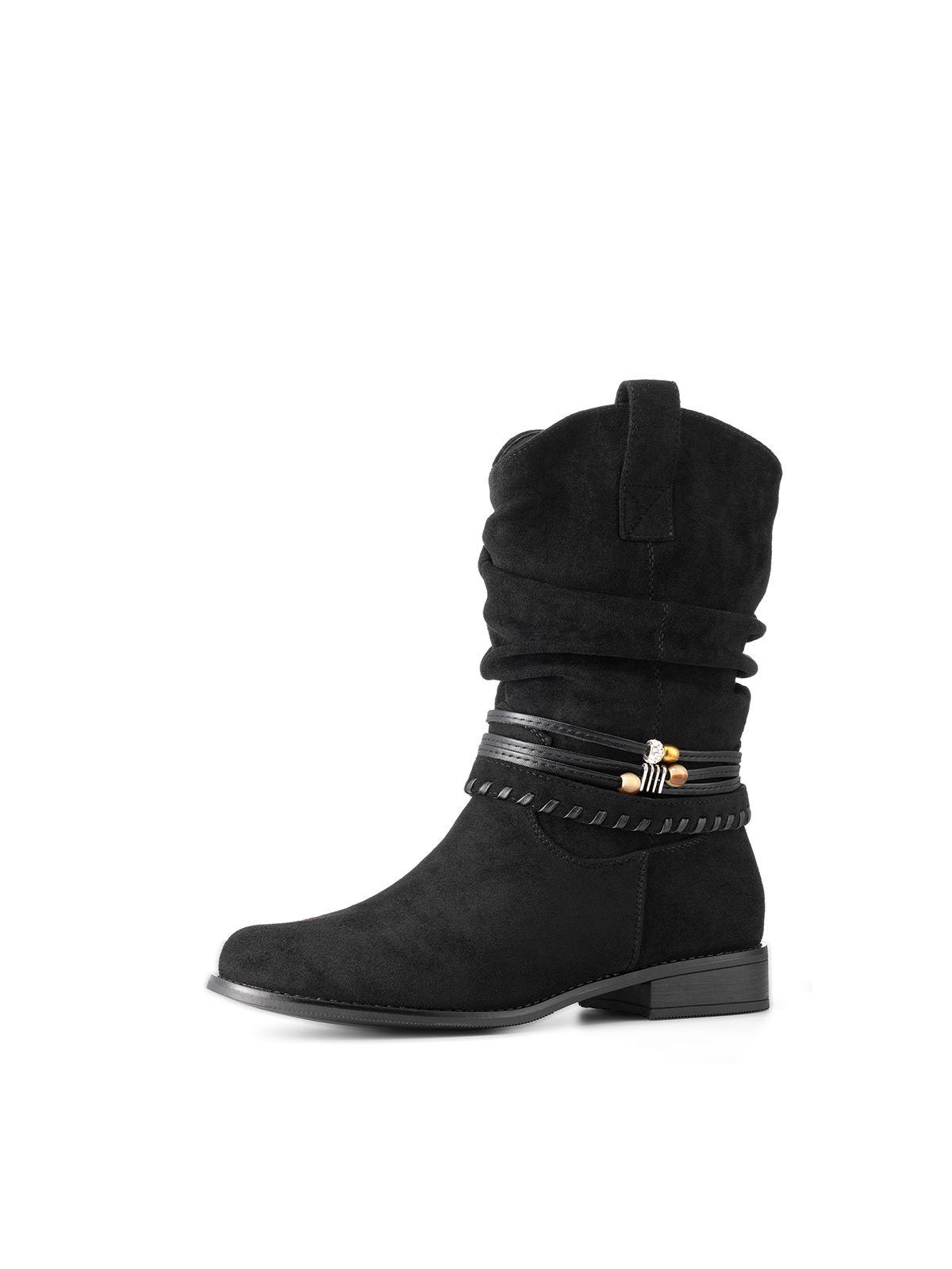 Bota Taco Mujer Outdoor PU Textil Weide HX53-0