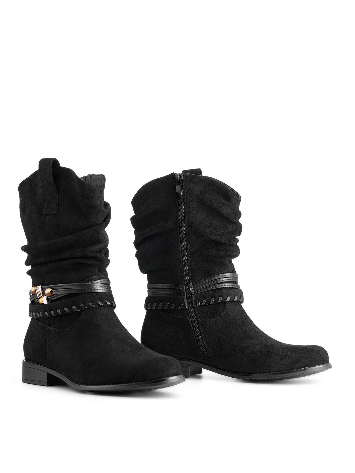 Bota Taco Mujer Outdoor PU Textil Weide HX53-3