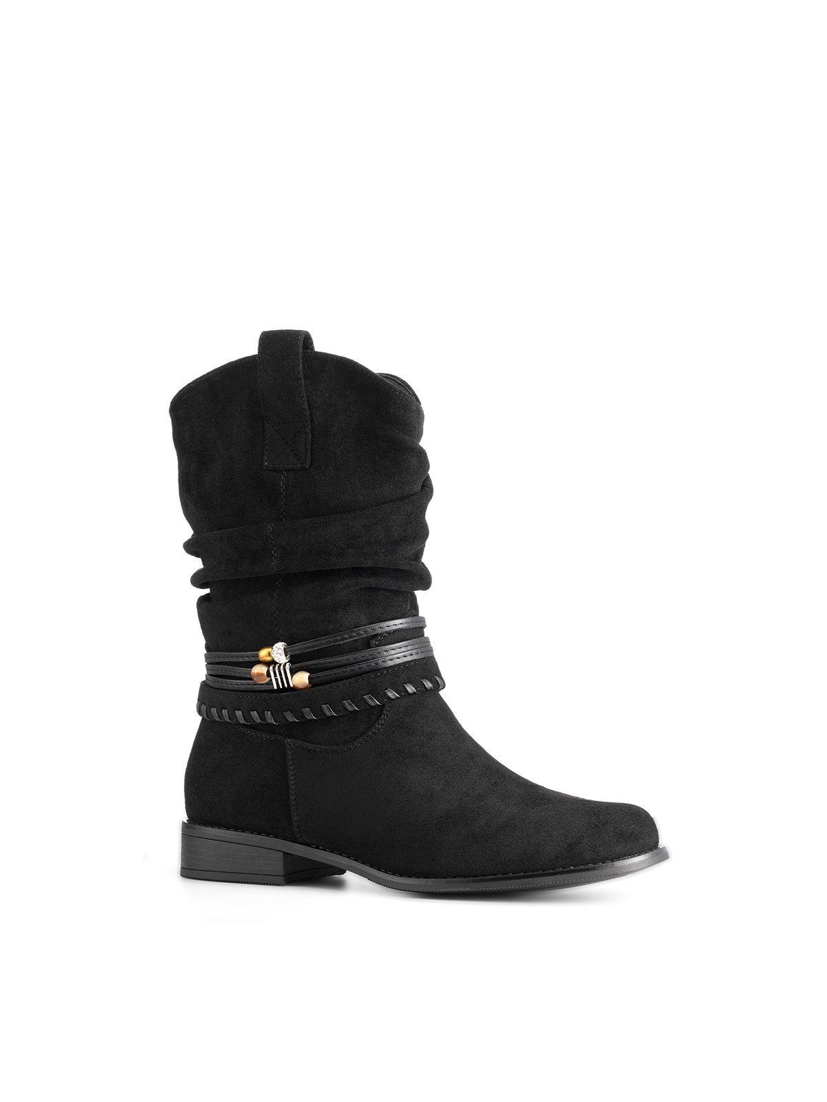 Bota Taco Mujer Outdoor PU Textil Weide HX53-4