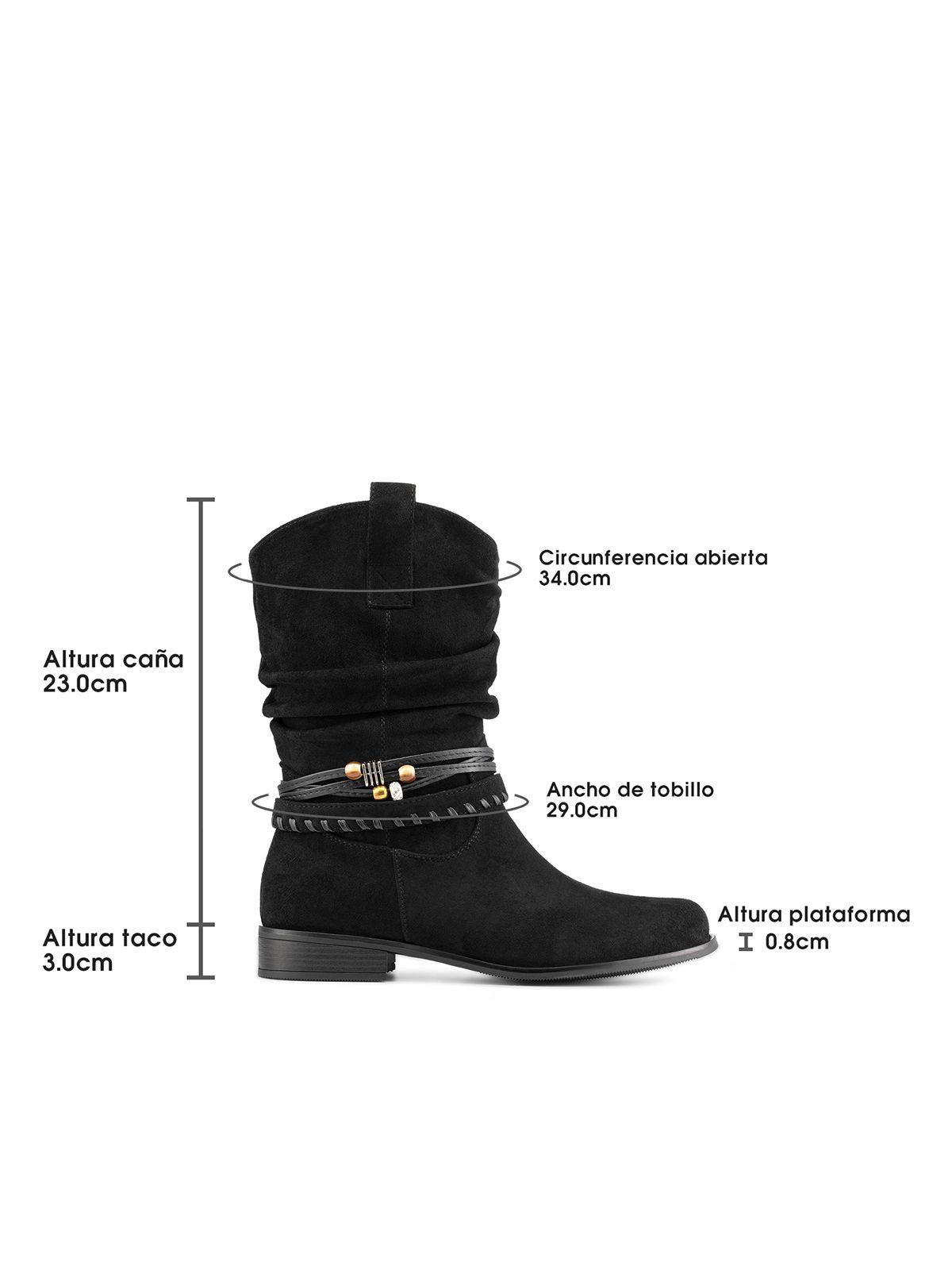 Bota Taco Mujer Outdoor PU Textil Weide HX53-5