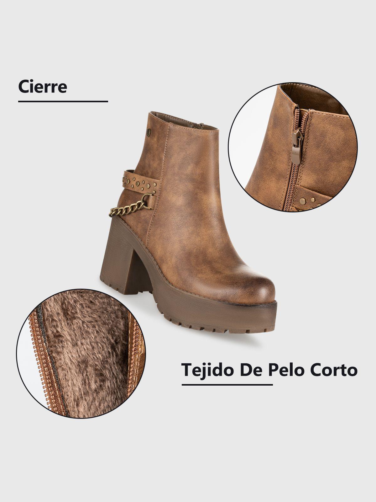 Botin Mujer Cayetana Caqui Weide-5