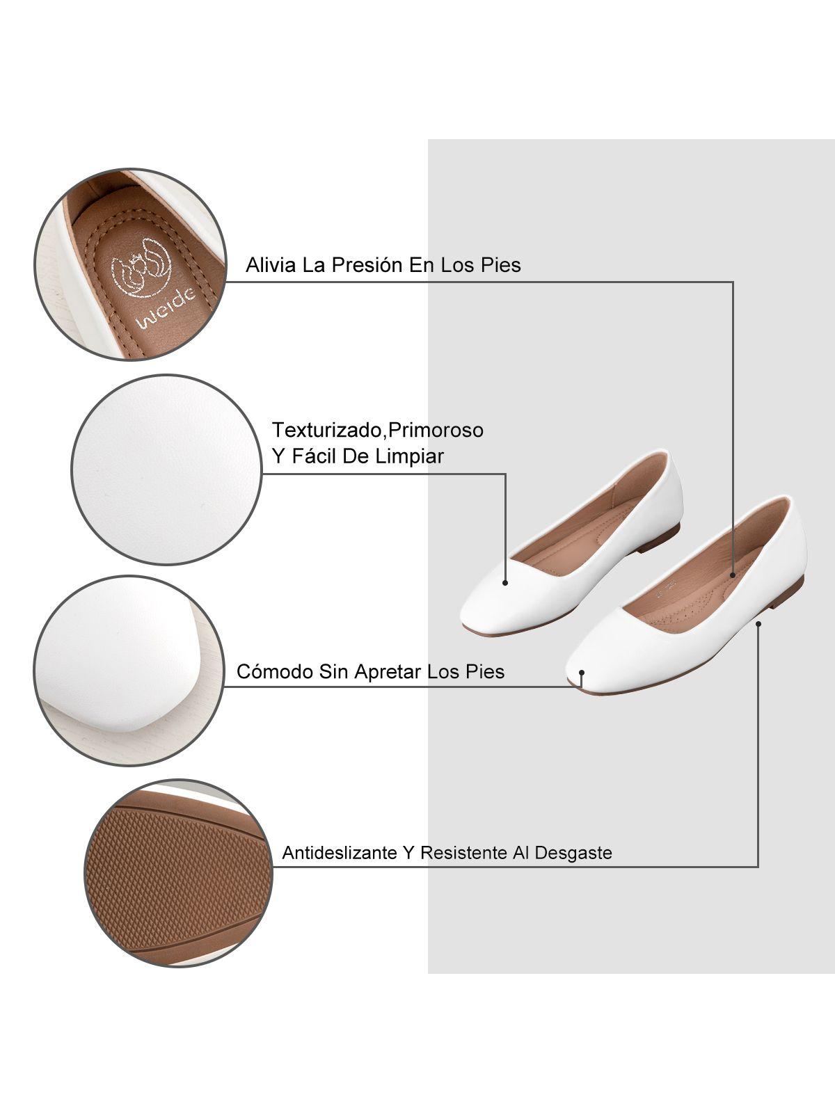 Ballerinas Eco Cuero Blanco Casual Mujer Weide GH81-5