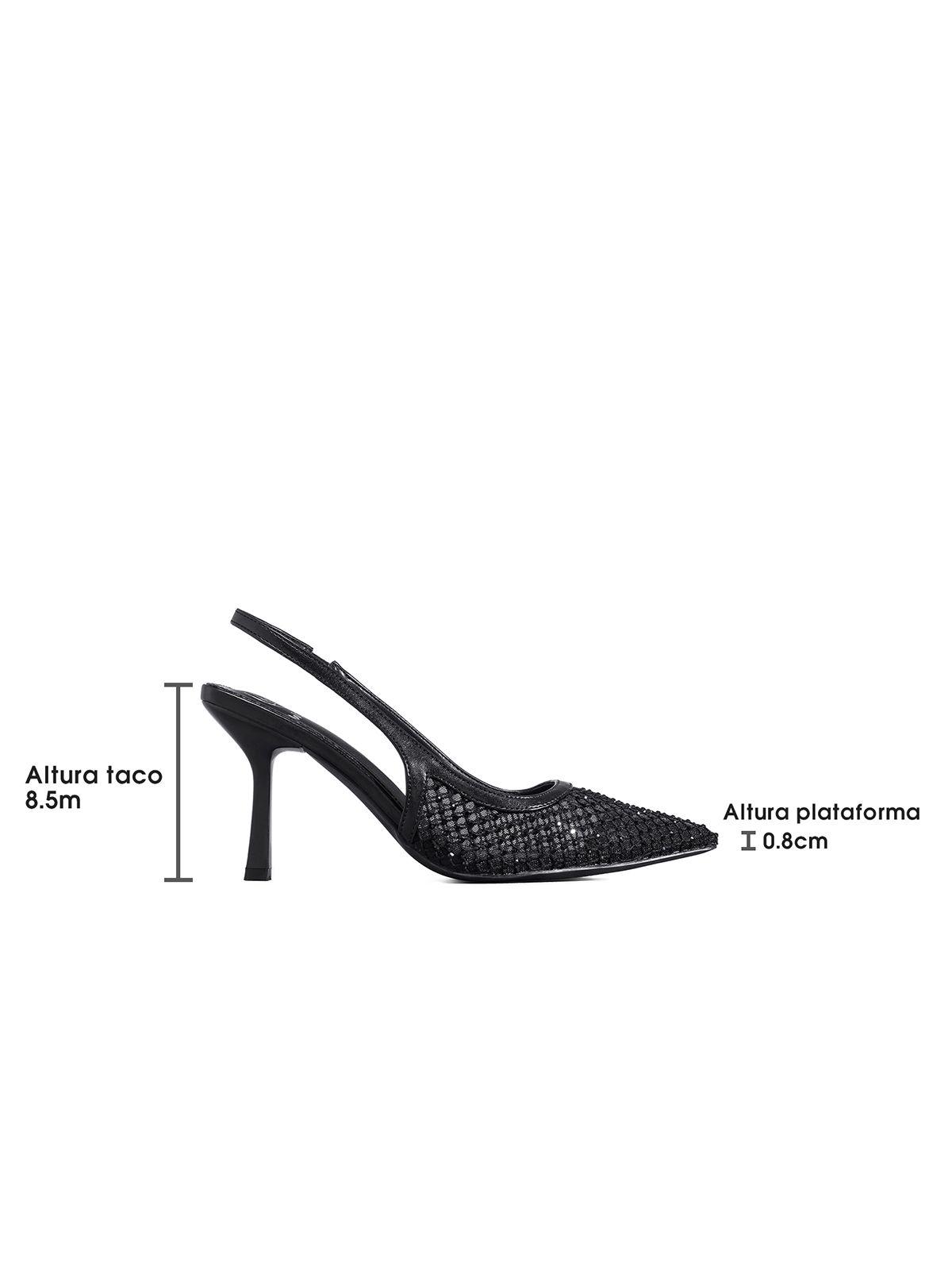 Zapato Tacon Talón Abierto Elegante Mujer Weide GHE35-4