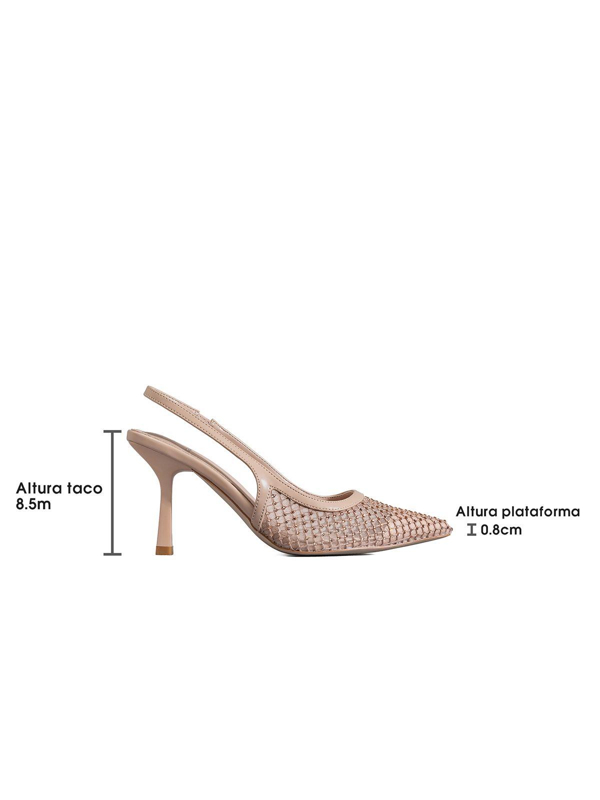 Zapato Tacon Talón Abierto Elegante Mujer Weide GHE35-7