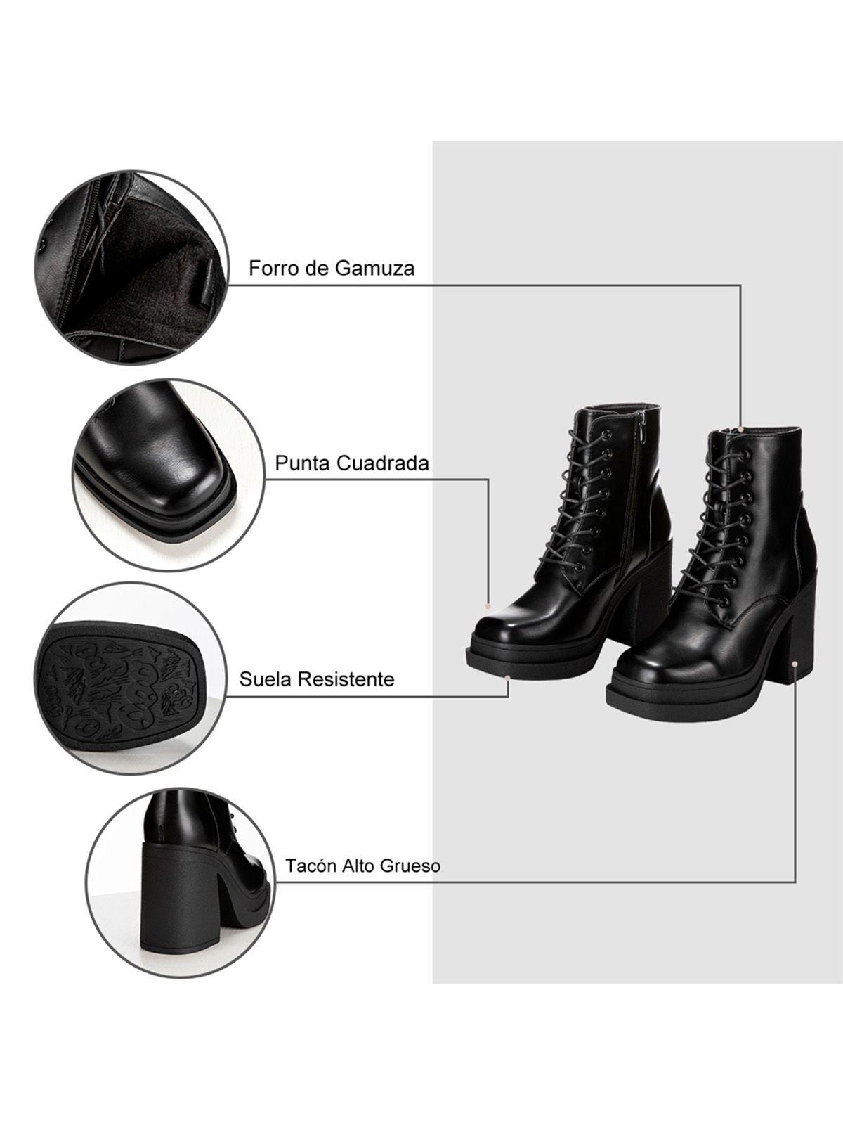 Botin Negro Casual Mujer Weide CZY573-6