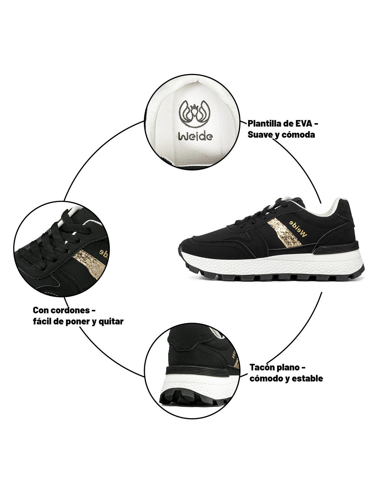 Zapatillas Urbanas Mujer Plataforma PU Weide SL75-9