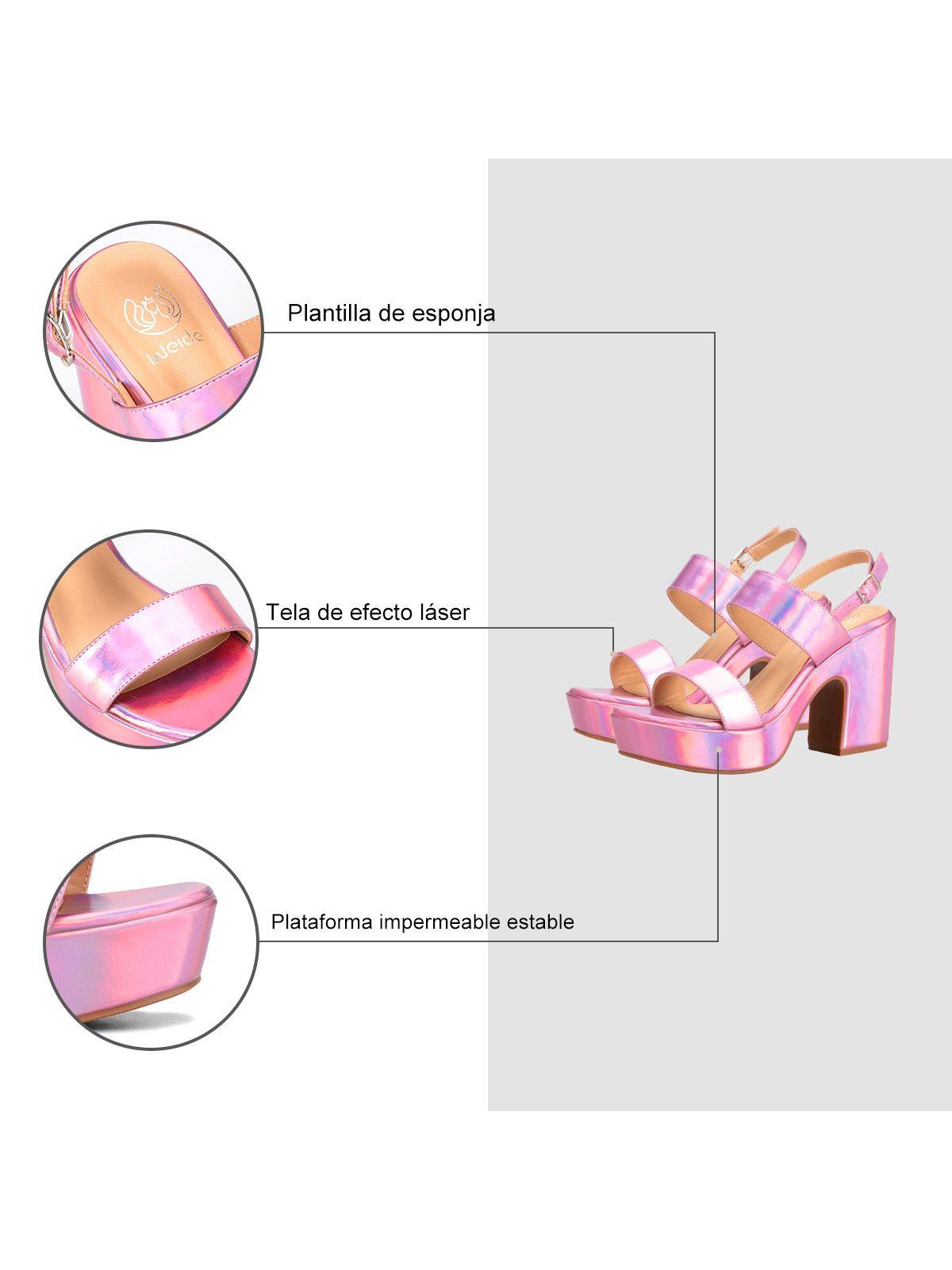 Sandalia Plataforma Morado Fiesta TFA188 Weide-4