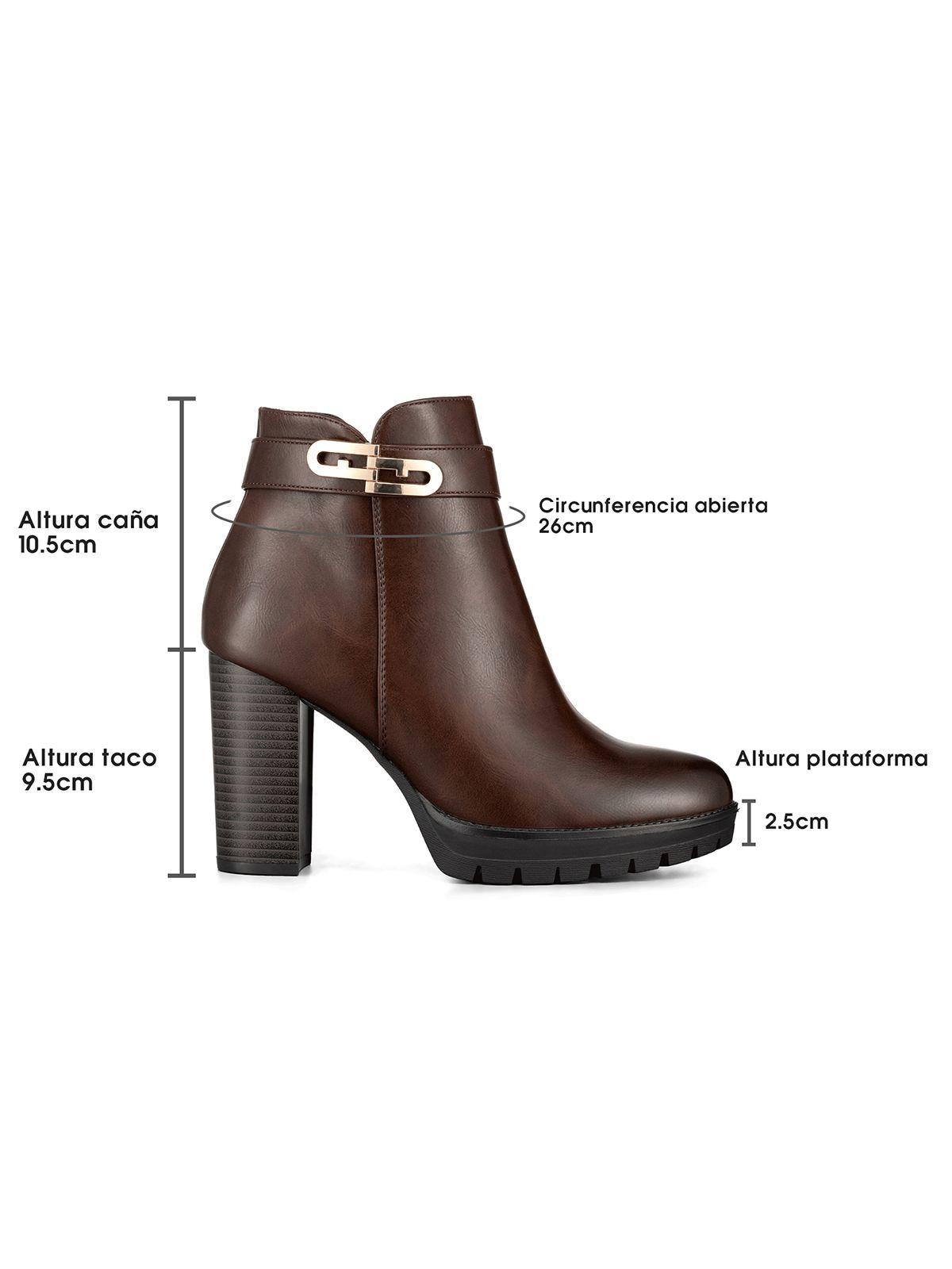Botin Casual Mujer Vintage Comodo Tacon Grueso Weide QBM15-5