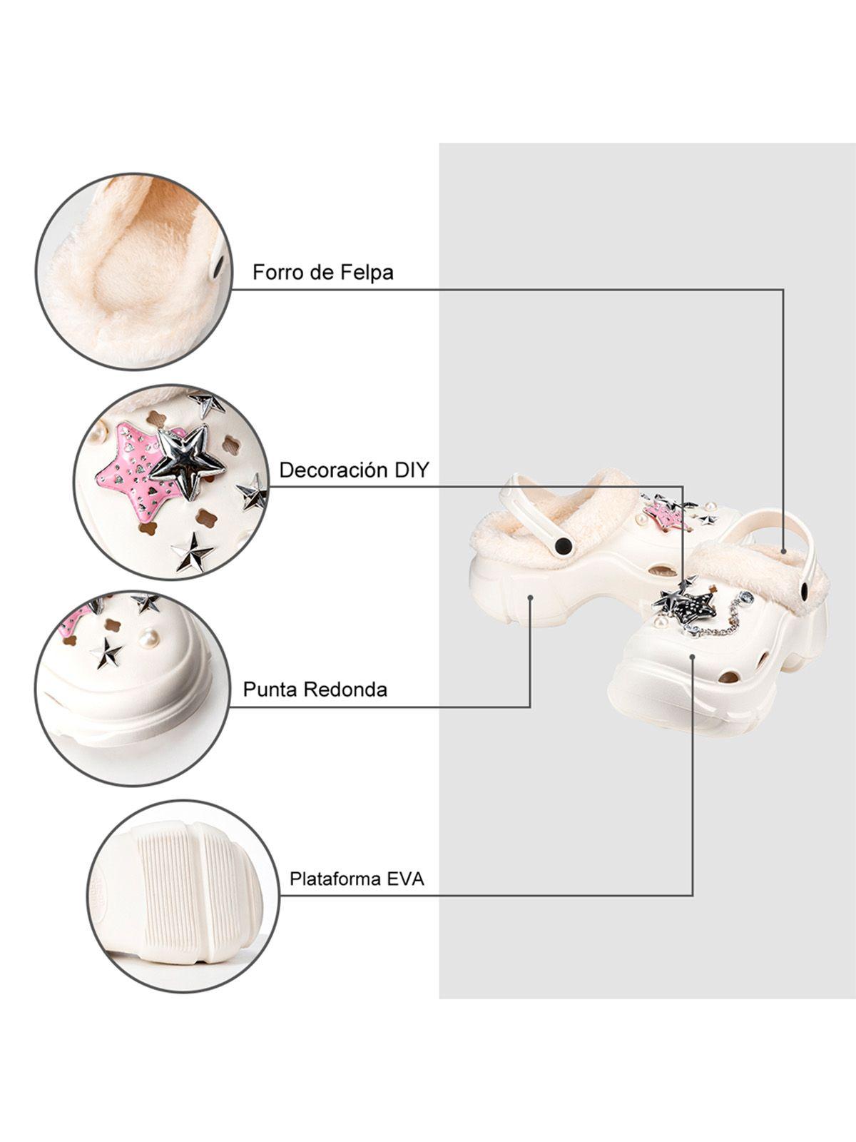 Zueco Blanco Casual Mujer Weide GH119-6