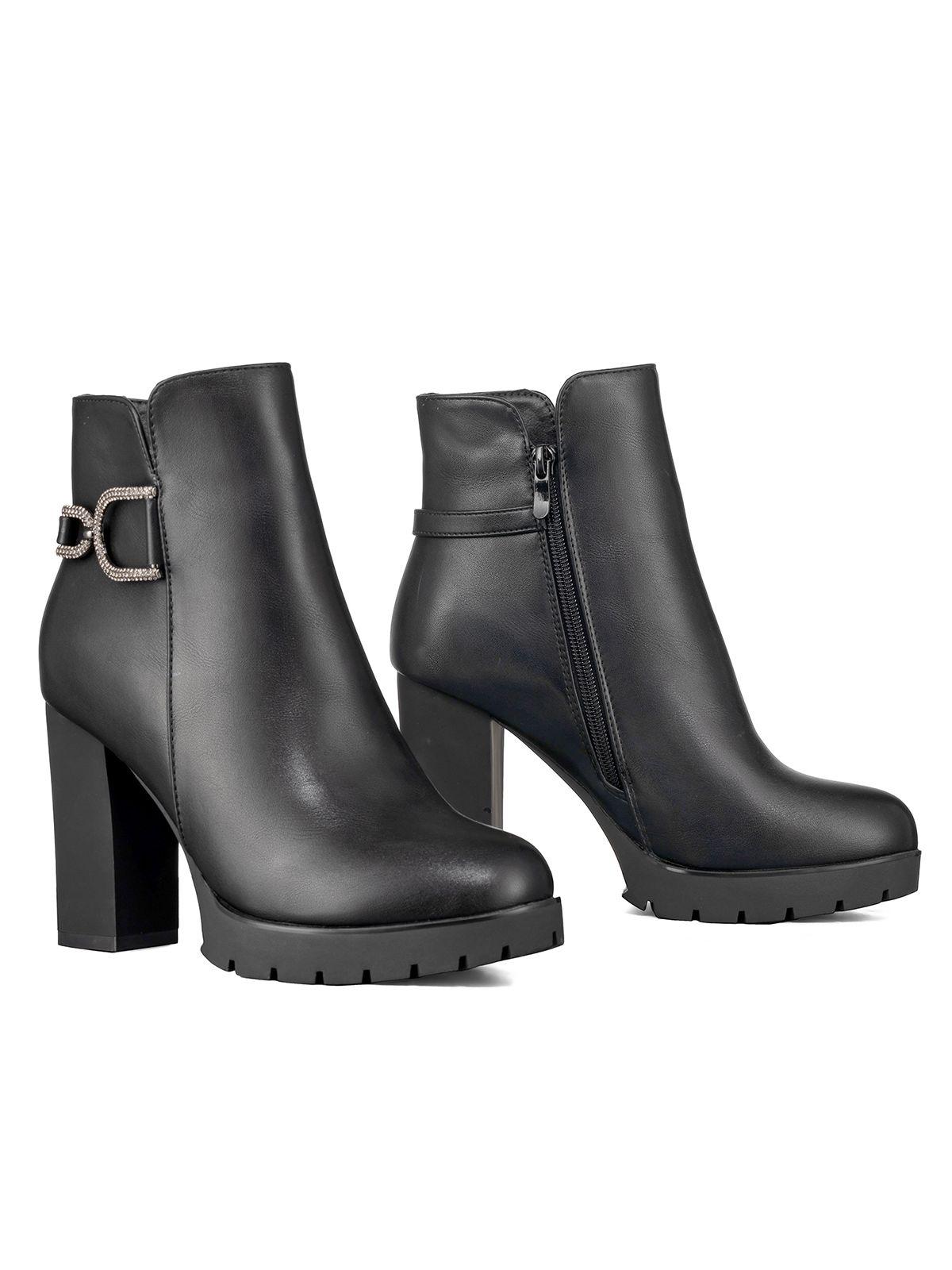 Botin Casual Mujer Eco Cuero Tacon Grueso Vintage Weide ZS62-4
