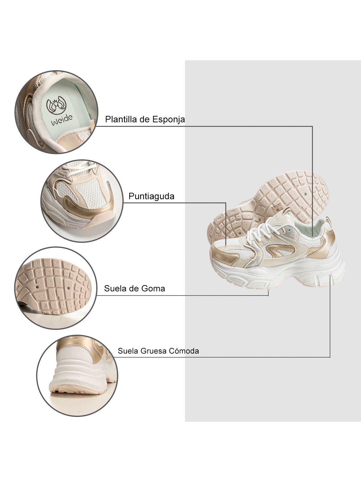 Zapatillas Beige Casual Mujer Weide SL01-6
