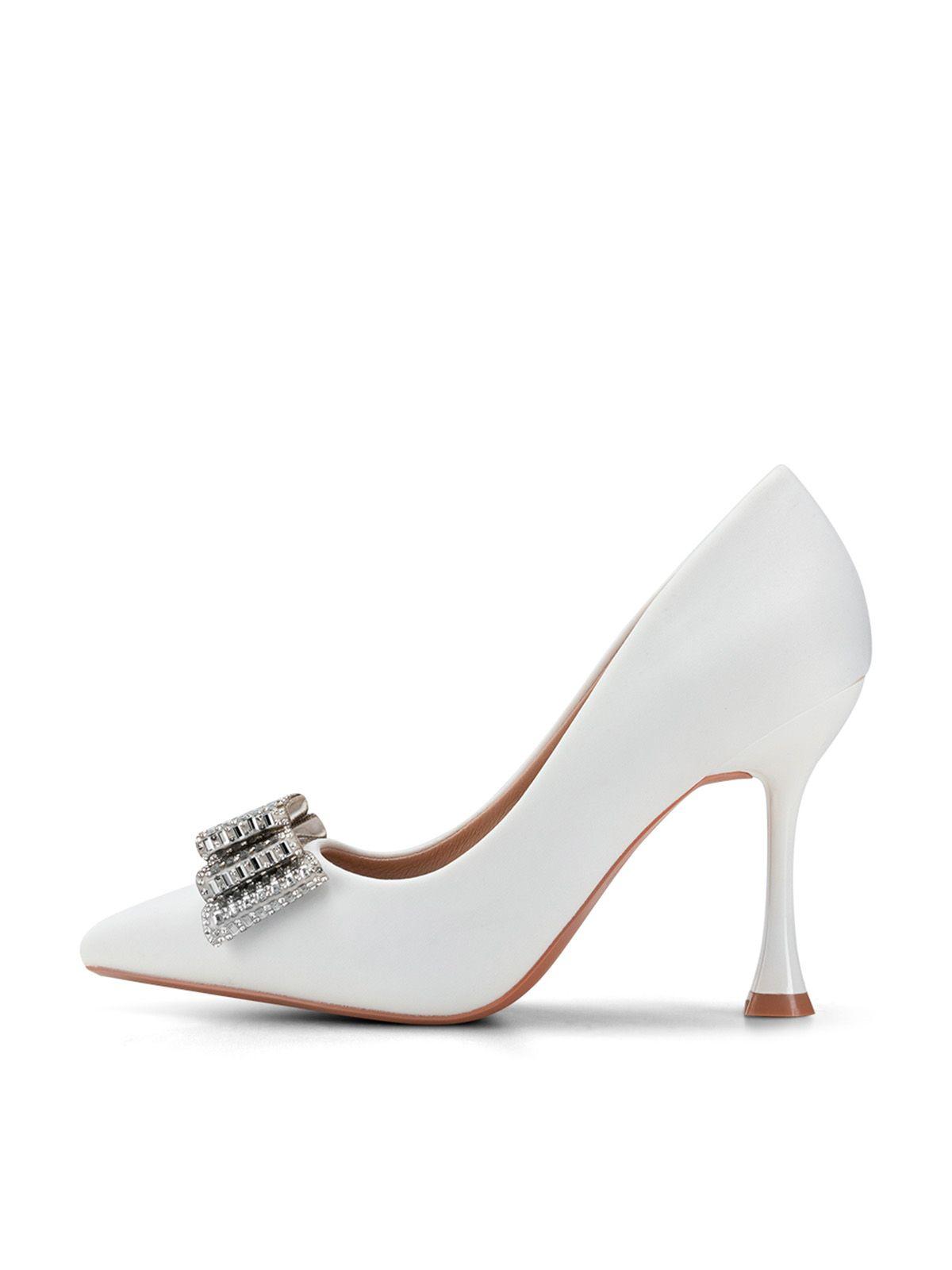Zapato Taco Alto Blanco Fiesta QIU313 Weide-1
