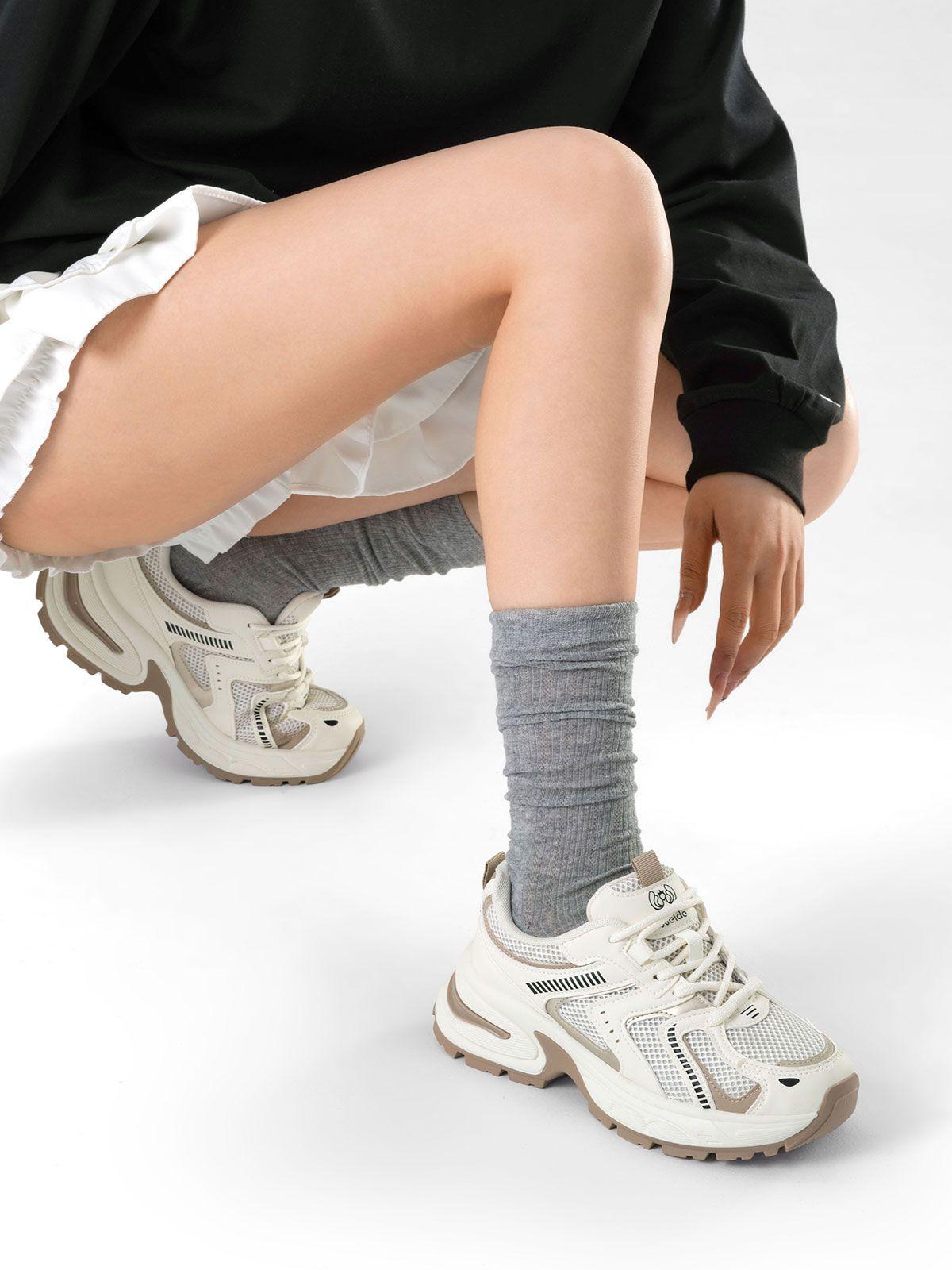 Zapatilla Deportiva Mujer De Malla Plataforma Weide LT206-1