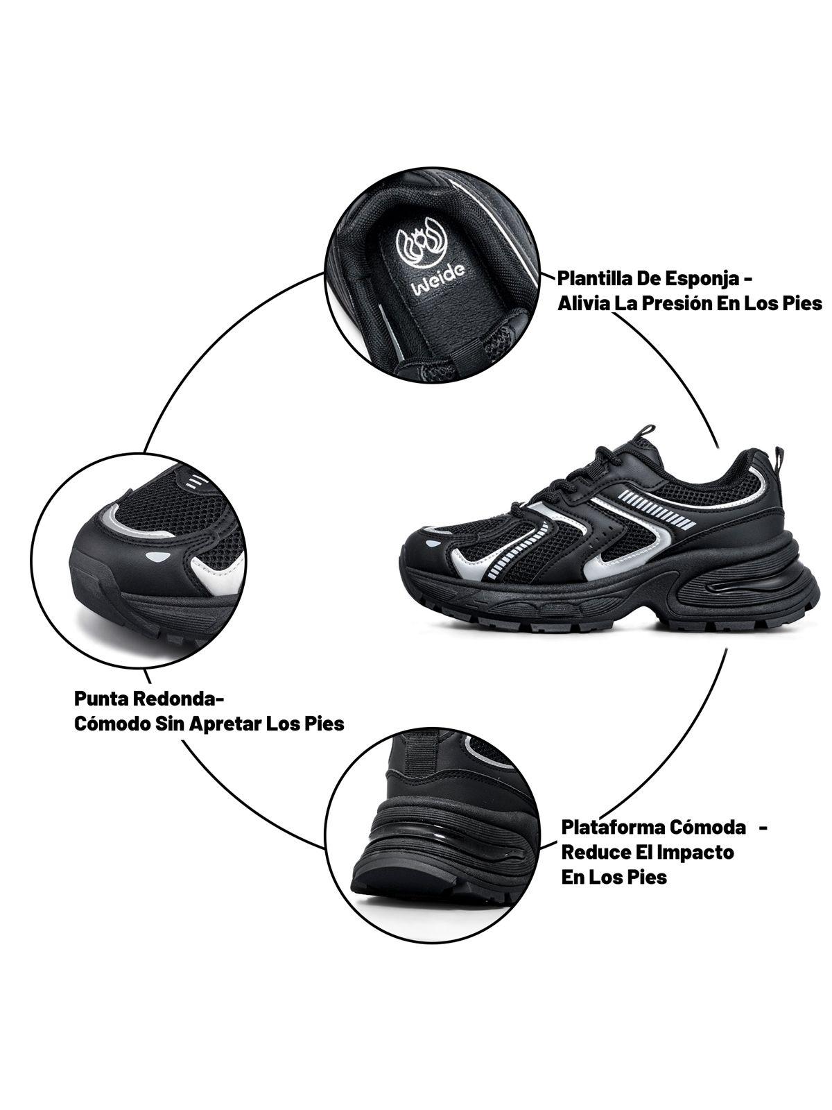 Zapatilla Deportiva Mujer De Malla Plataforma Weide LT206-8
