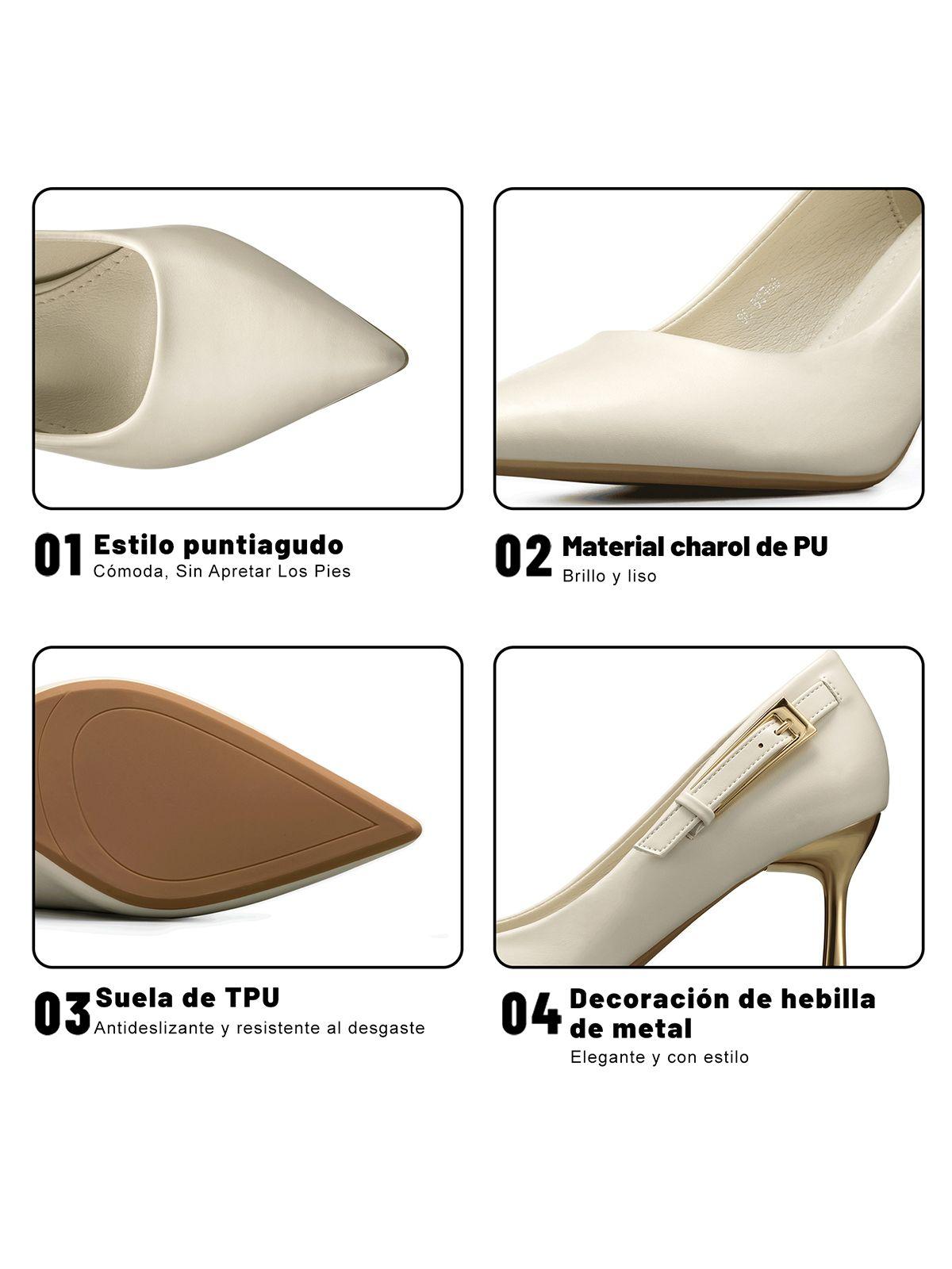 Zapato Taco Alto Formal Simil Charol Mujer Weide GHE38-8