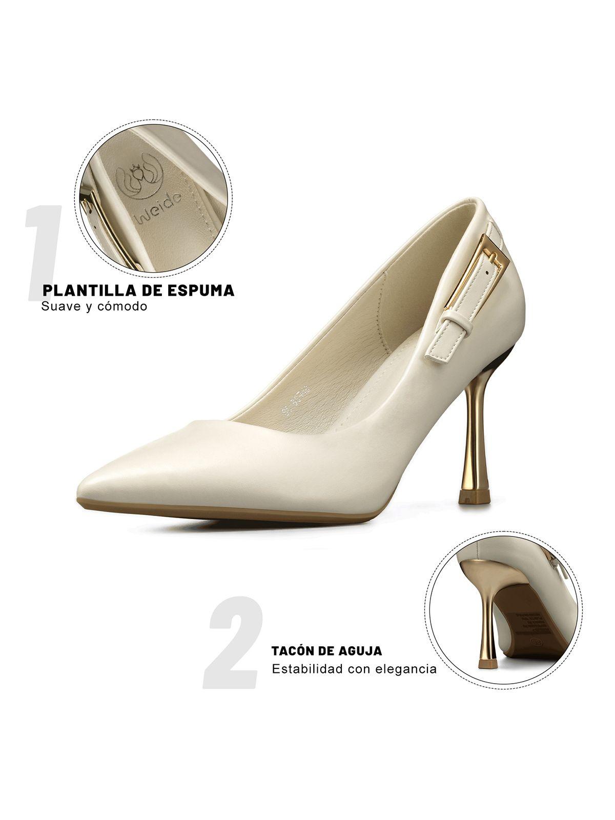 Zapato Taco Alto Formal Simil Charol Mujer Weide GHE38-9