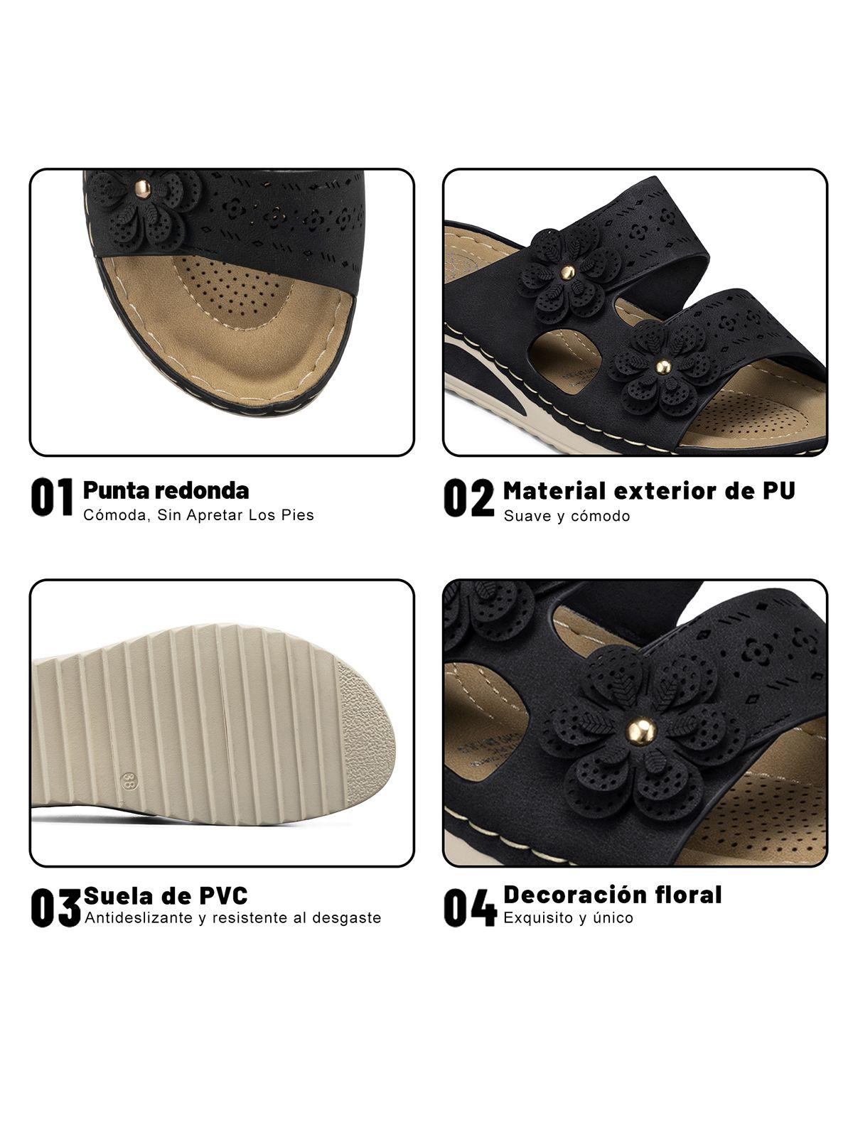 Sandalia Estilo Chala Confort Taco Cuña Mujer Weide JN23-5