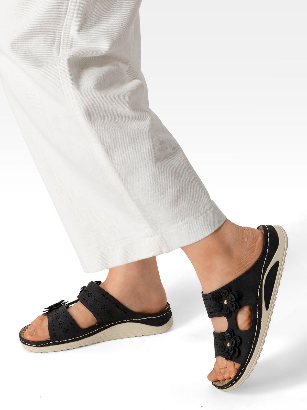 Sandalia Estilo Chala Confort Taco Cuña Mujer Weide JN723-1