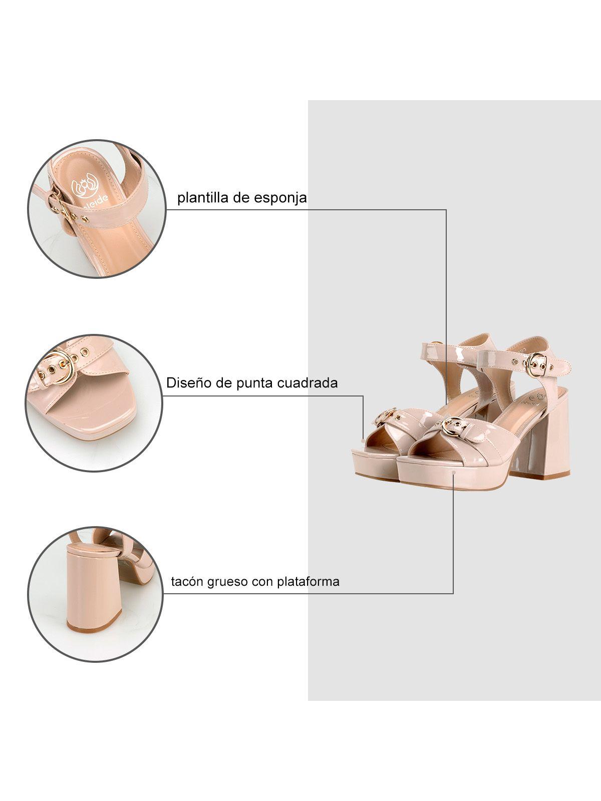 Sandalia Taco Beige Fiesta DMT11 Weide-5