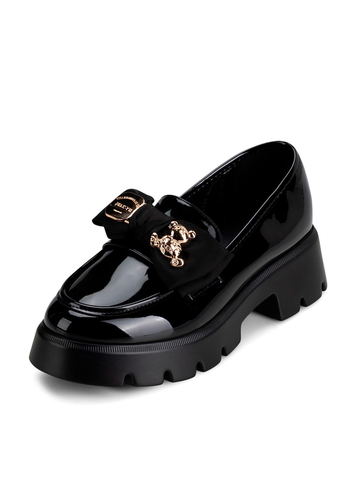 Mocasín Plataforma Negro Casual QIU326 Weide-0