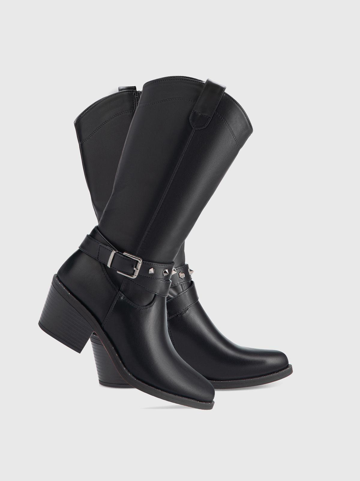 Bota Mujer Rita Negro Weide-4