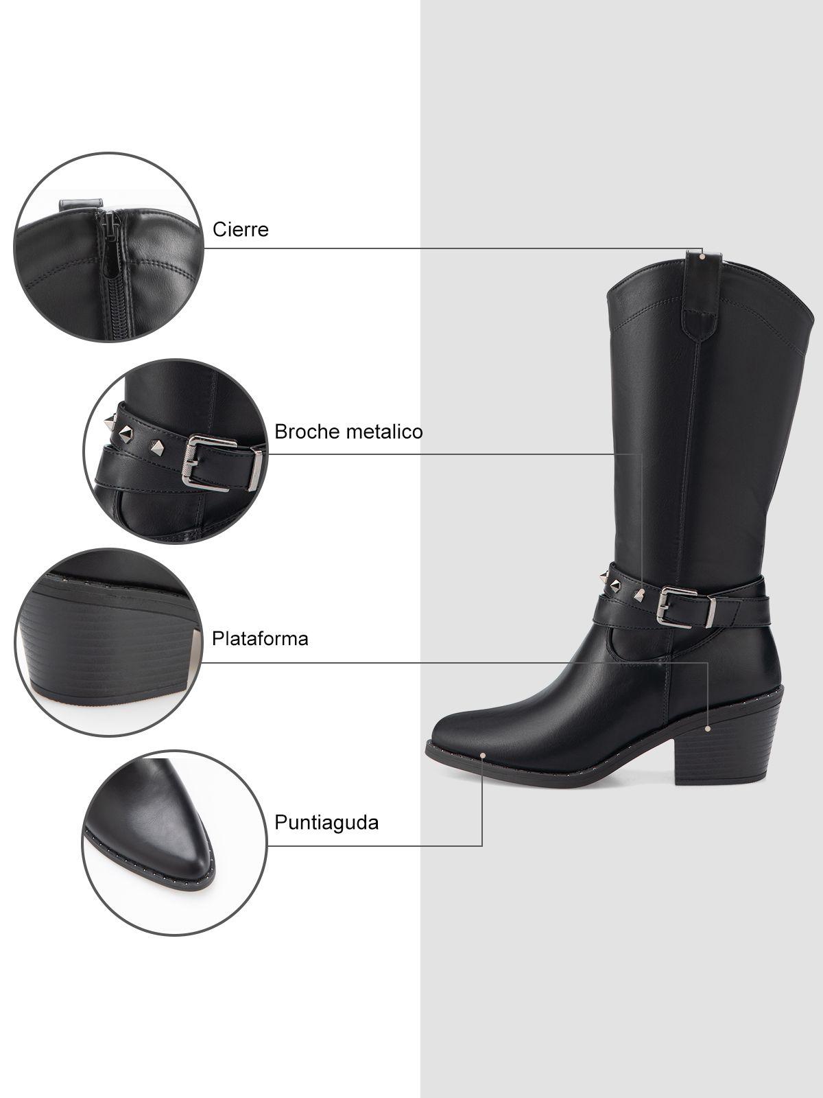 Bota Mujer Rita Negro Weide-6