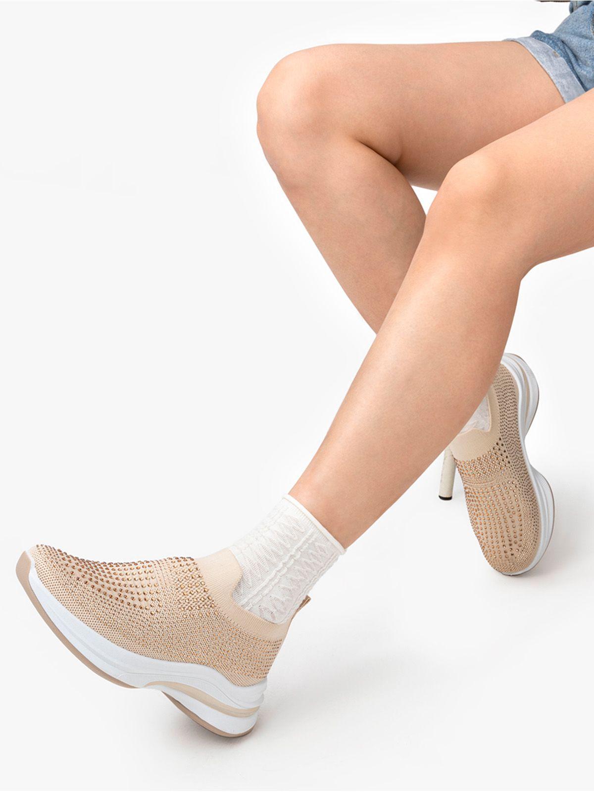 Zapatilla Beige Casual Mujer Weide TFA197-1