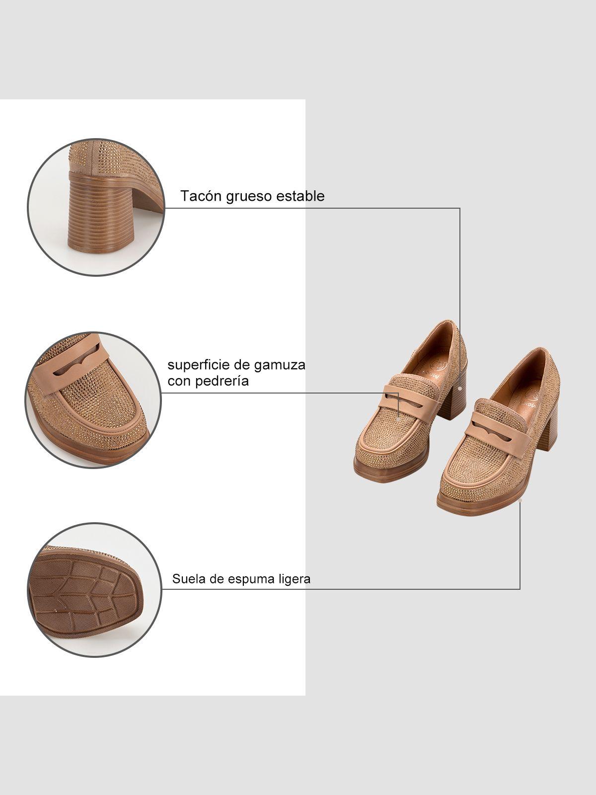 Mocasín Taco Caqui Casual JN23 Weide-4