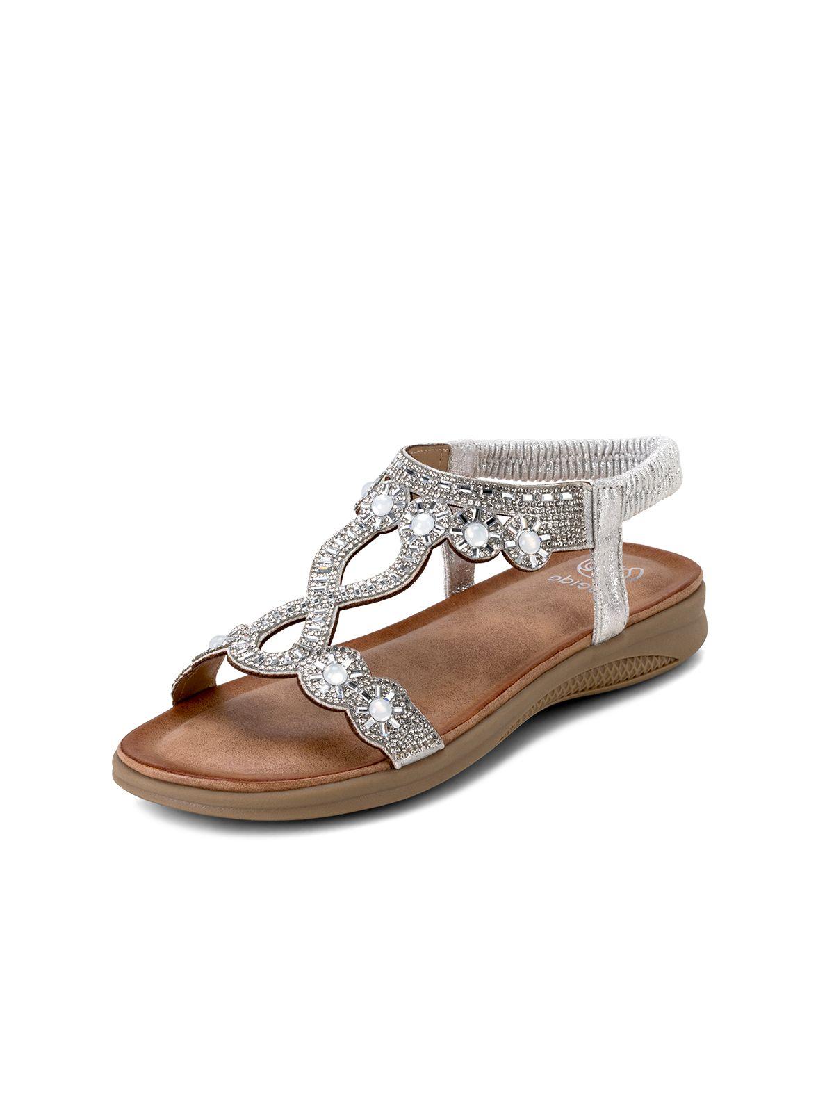 Sandalia Plana Plateado Casual JS53 Weide-0