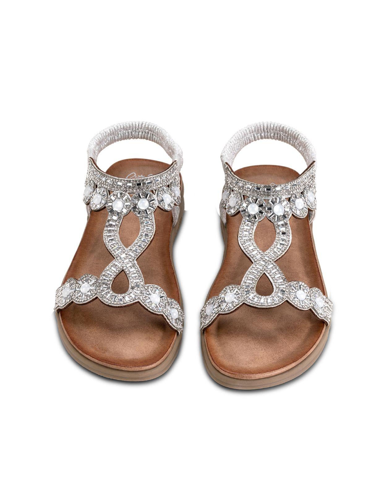 Sandalia Plana Plateado Casual JS53 Weide-2