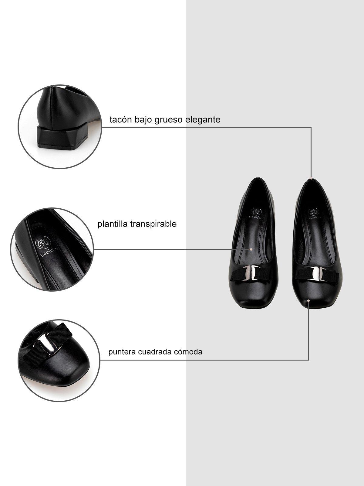 Zapato Taco Negro Casual GH85 Weide-5