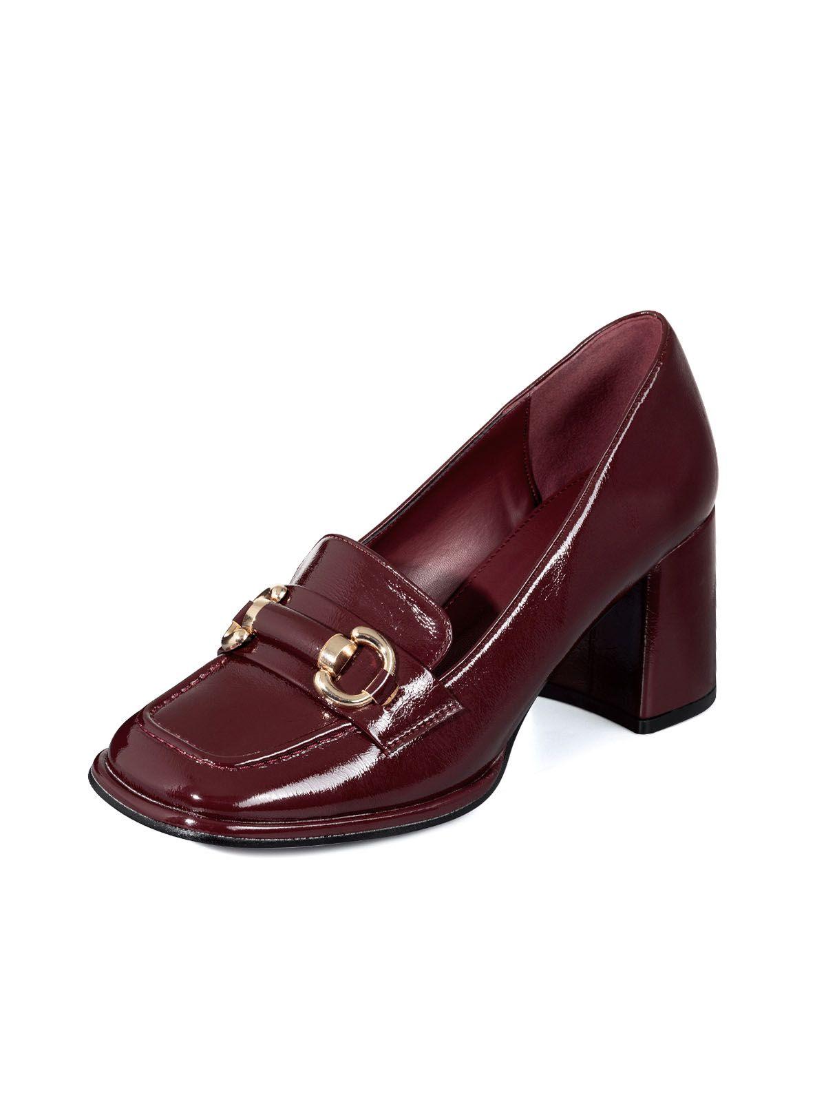 Zapatos Mocasin casual Taco Alto Charol Mujer Weide GH131-0