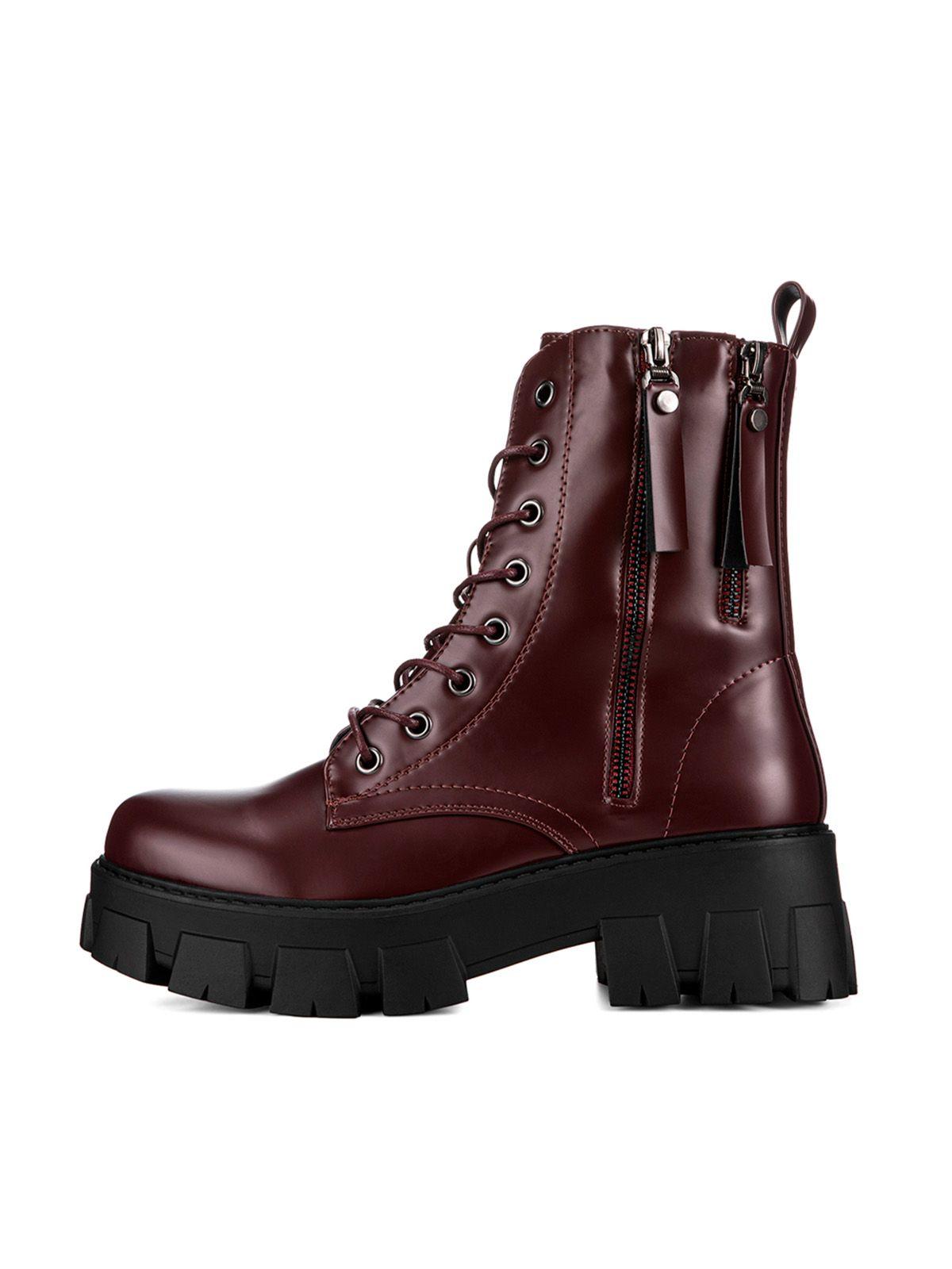 Botin Burdeo Casual Mujer Weide CZY576-2