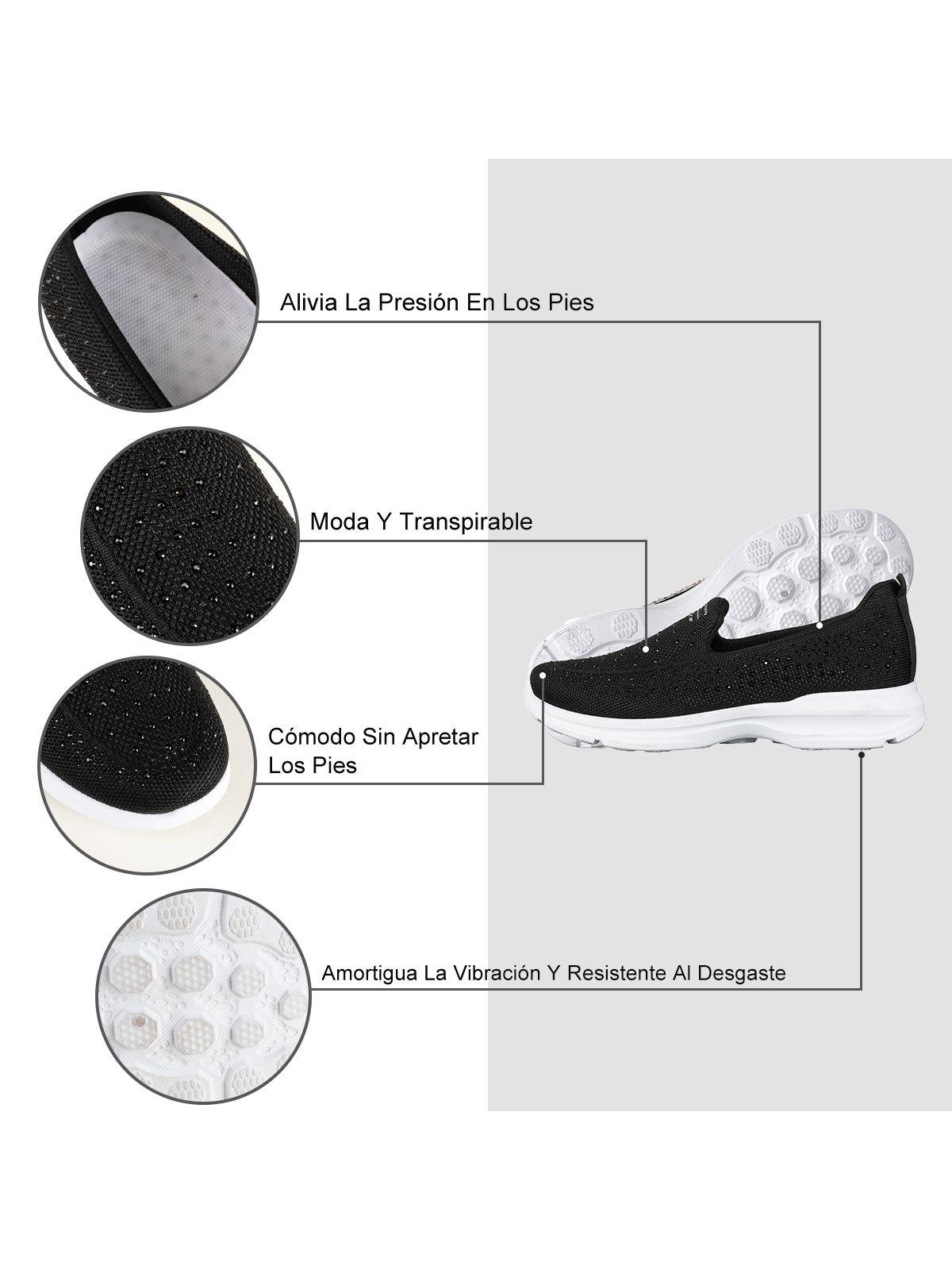 Zapatilla casual Mujer Slip On Con Pedrería Weide TFA203-5