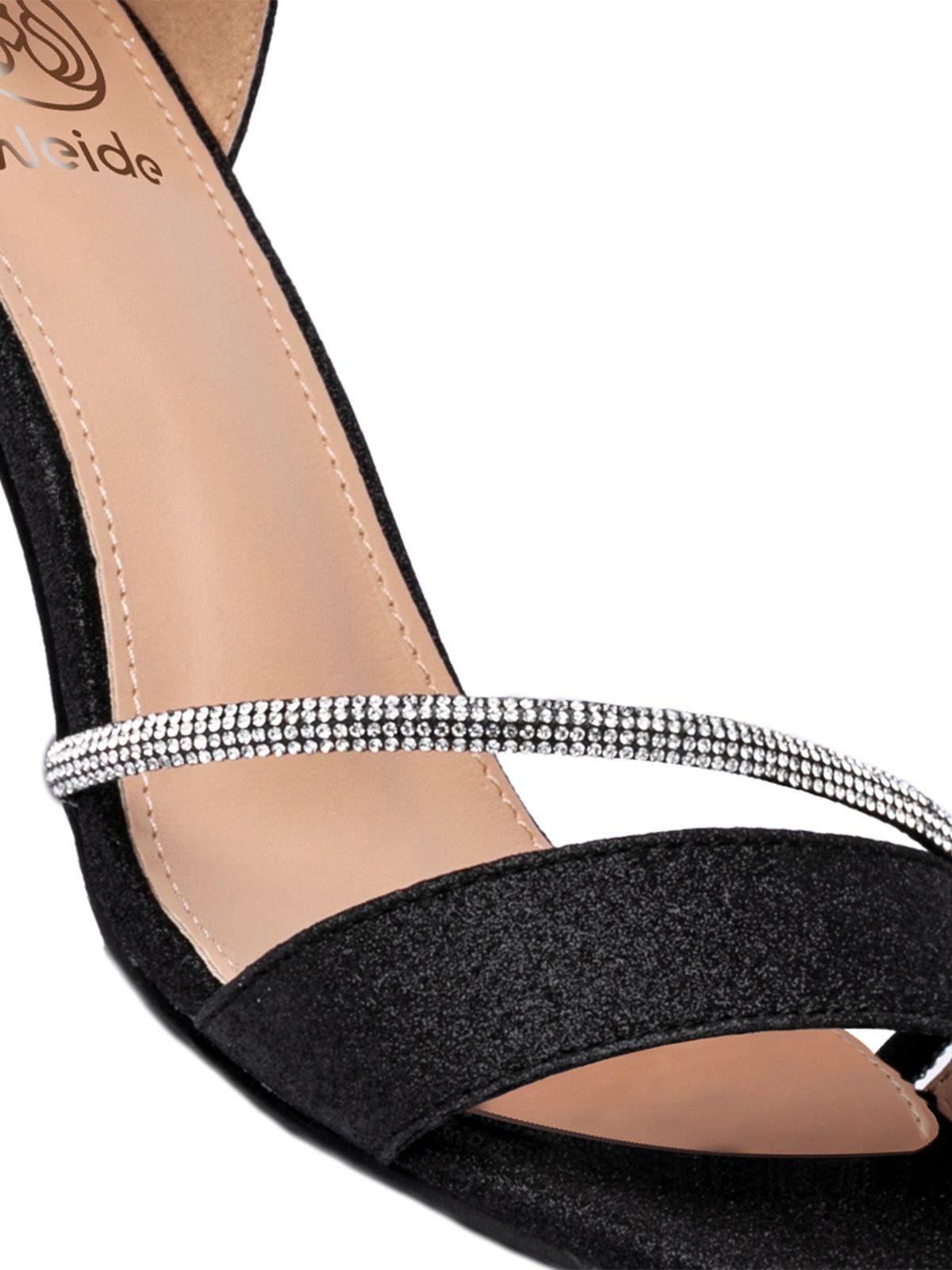 Sandalia Taco Fiesta Negra Mujer Weide YOU132-6