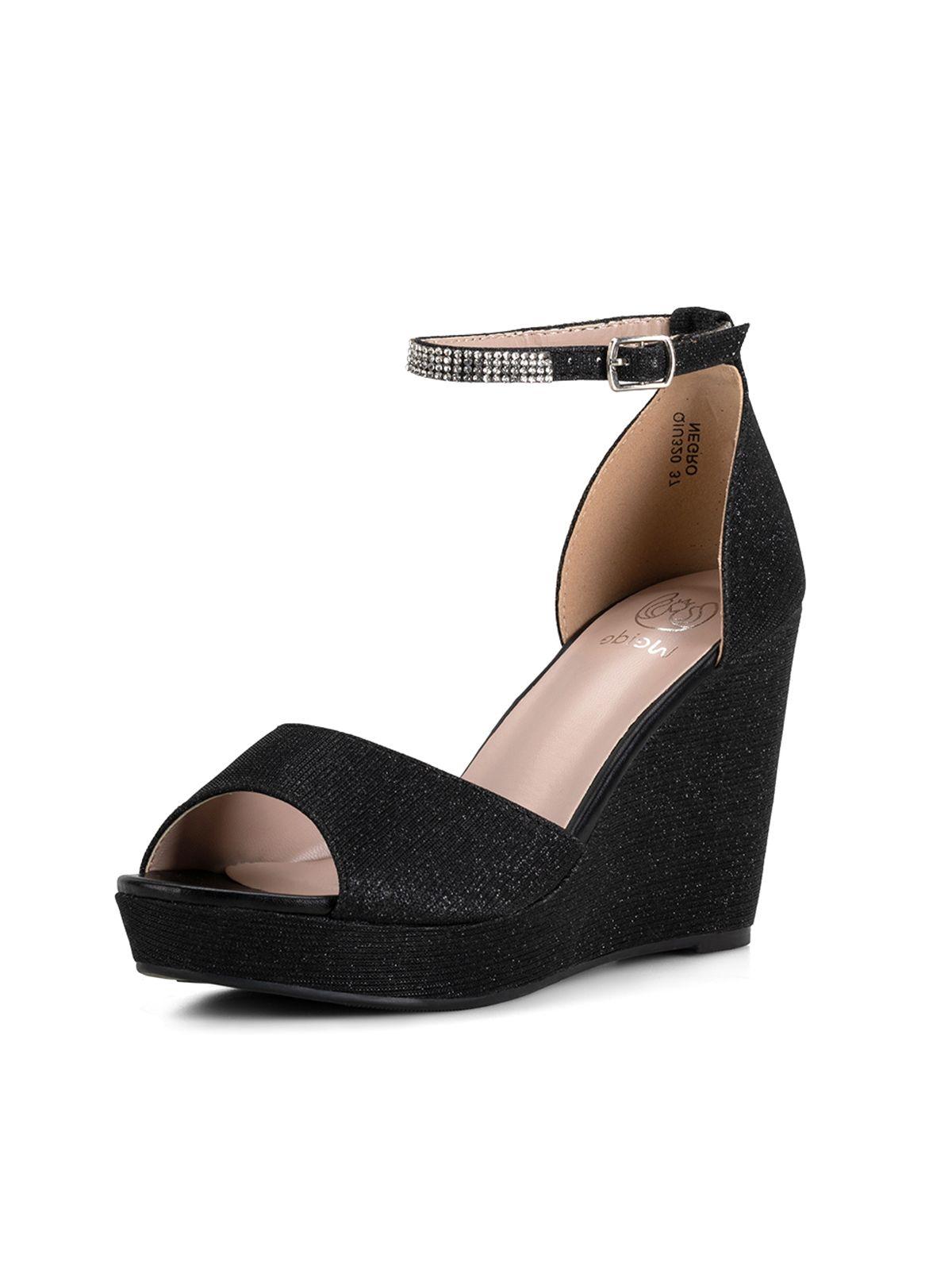 Sandalia Plataforma Negro Fiesta QIU320 Weide-0