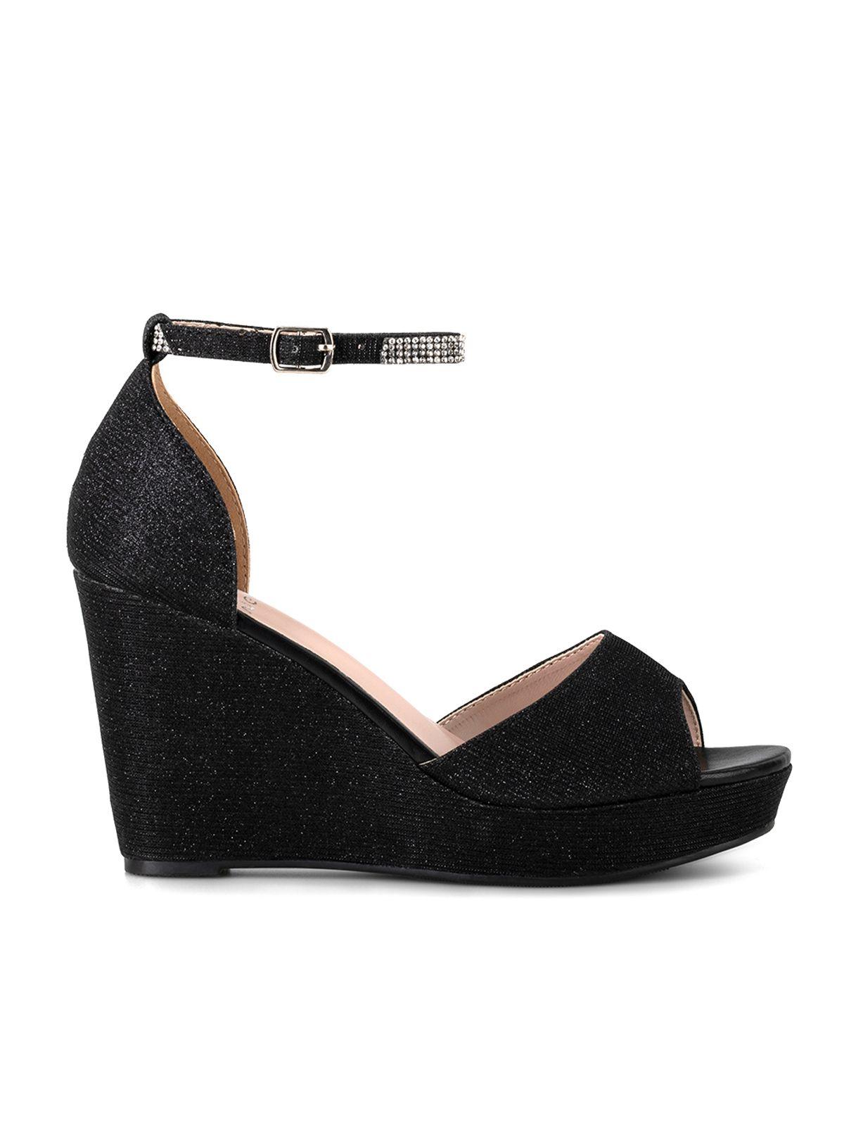 Sandalia Plataforma Negro Fiesta QIU320 Weide-1