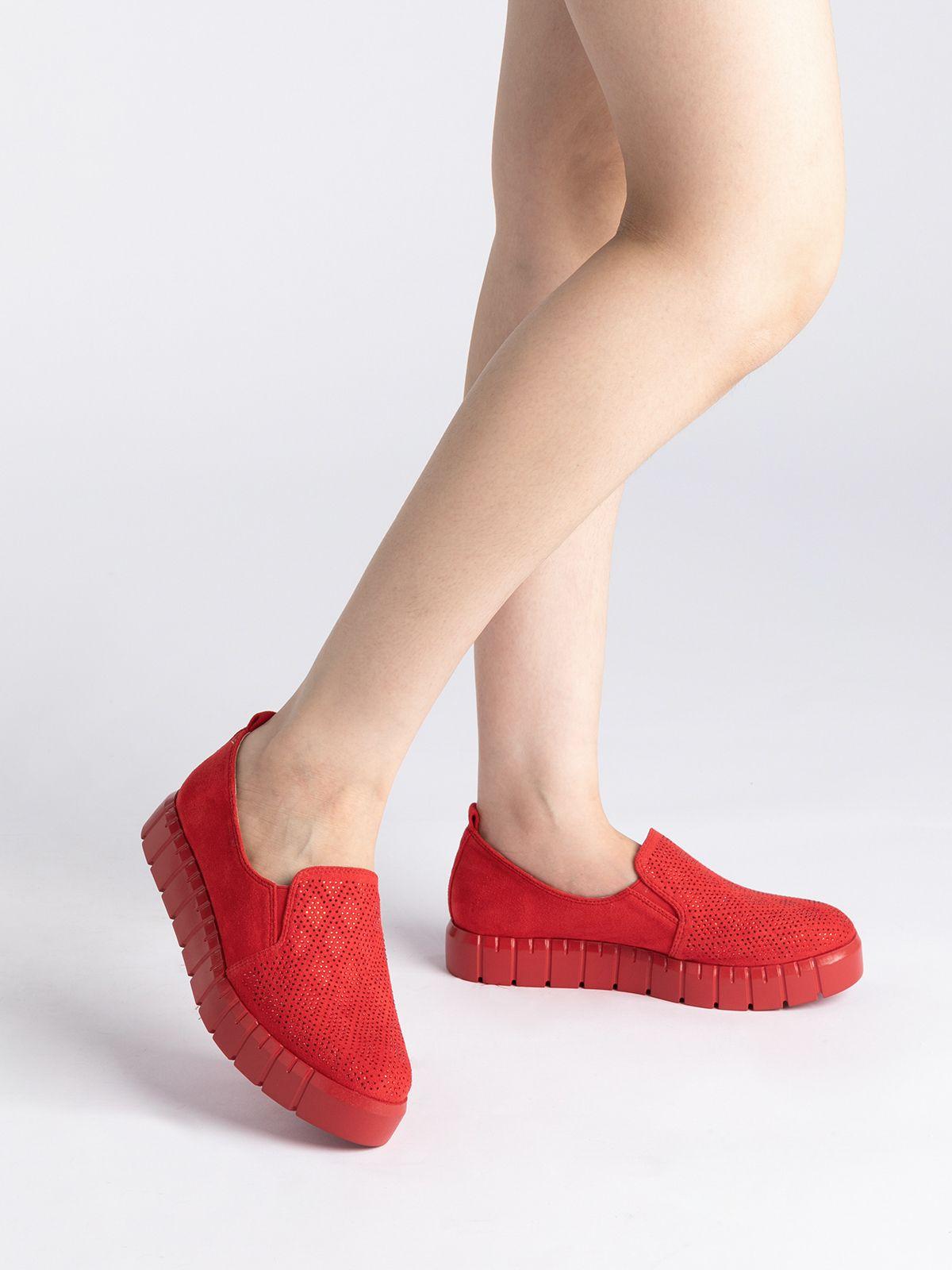 Zapatilla  Mujer Abrilera Rojo Weide-1