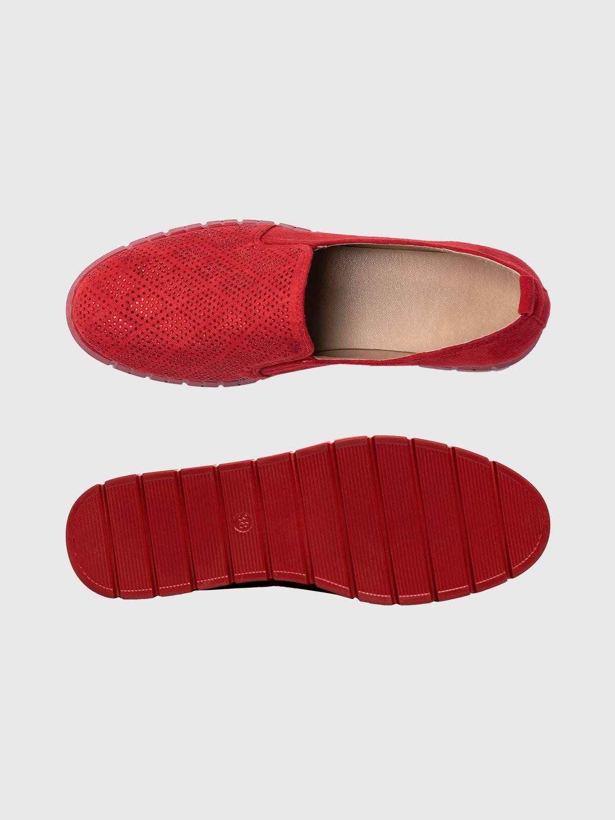 Zapatilla  Mujer Abrilera Rojo Weide-4