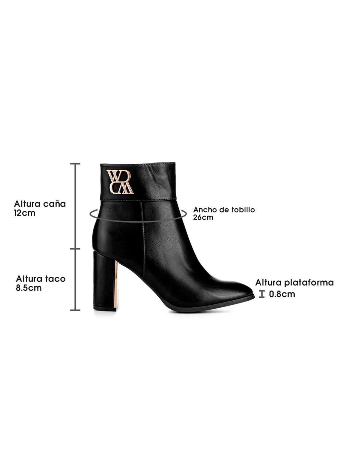 Botin Negro Casual Mujer Weide CZY581-5