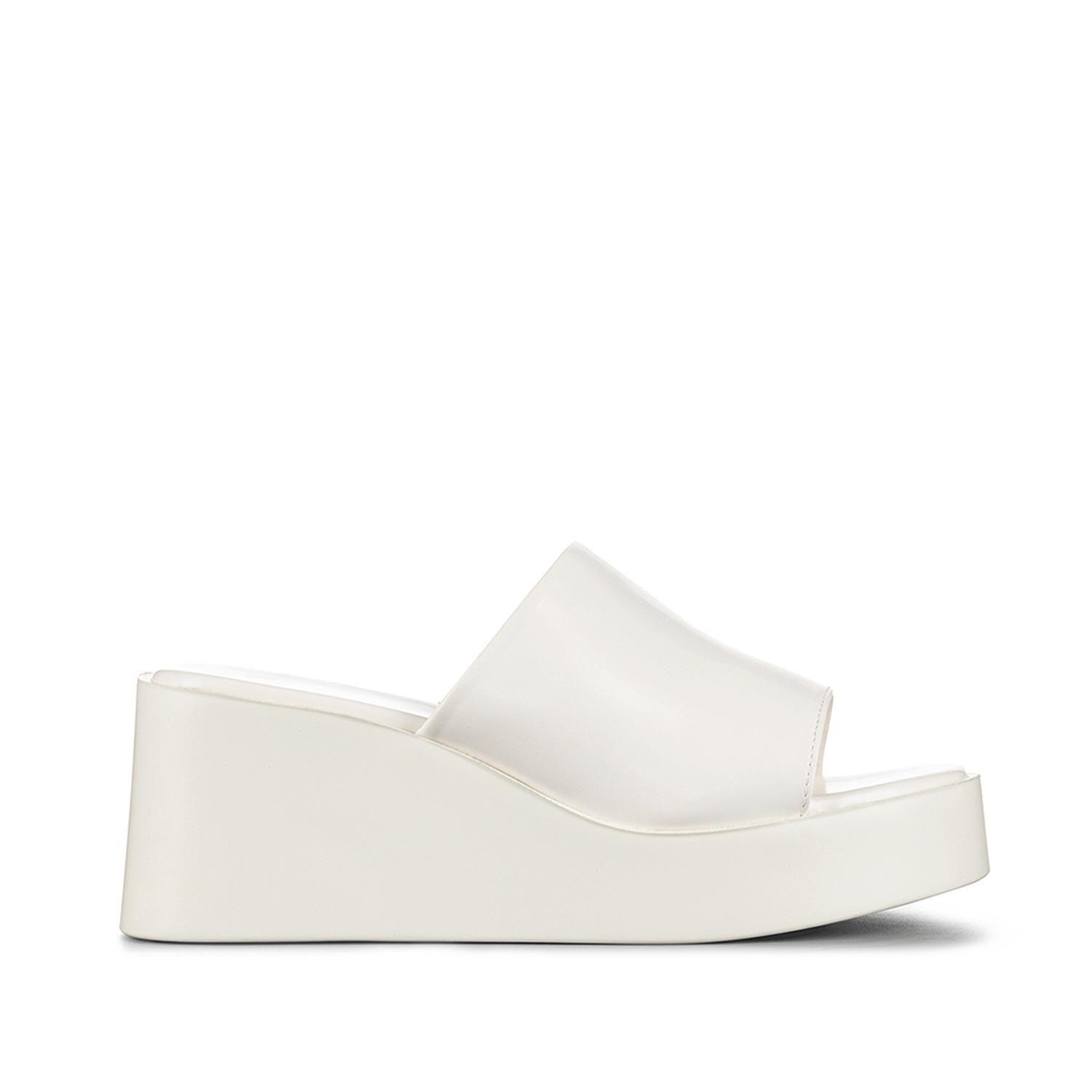 Sandalia Casual Plataforma Blanca Mujer Weide QIU330-0