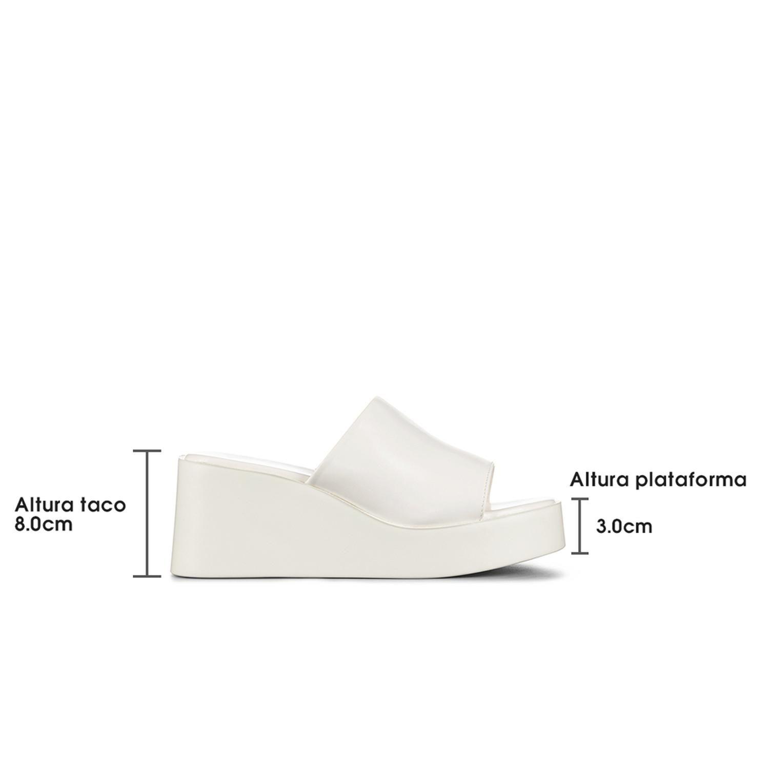 Sandalia Casual Plataforma Blanca Mujer Weide QIU330-4