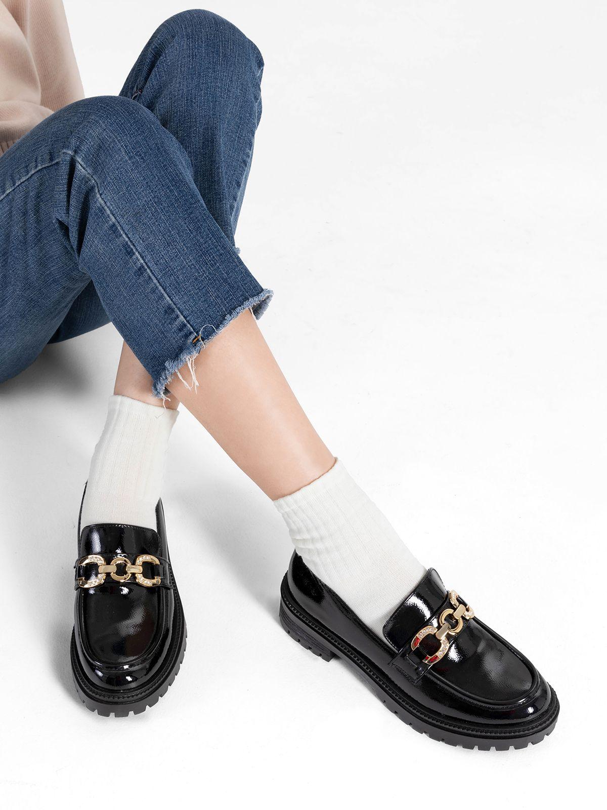Mocasin Negro Formal Mujer Weide JN20-2-1