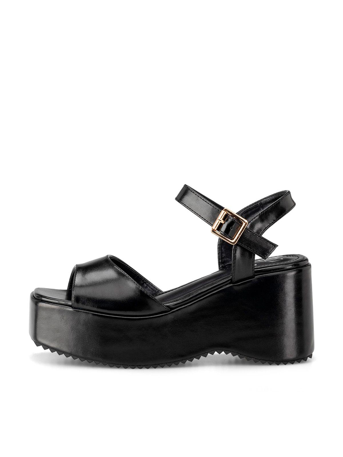 Sandalia Plataforma Negro Casual LT105 Weide-1