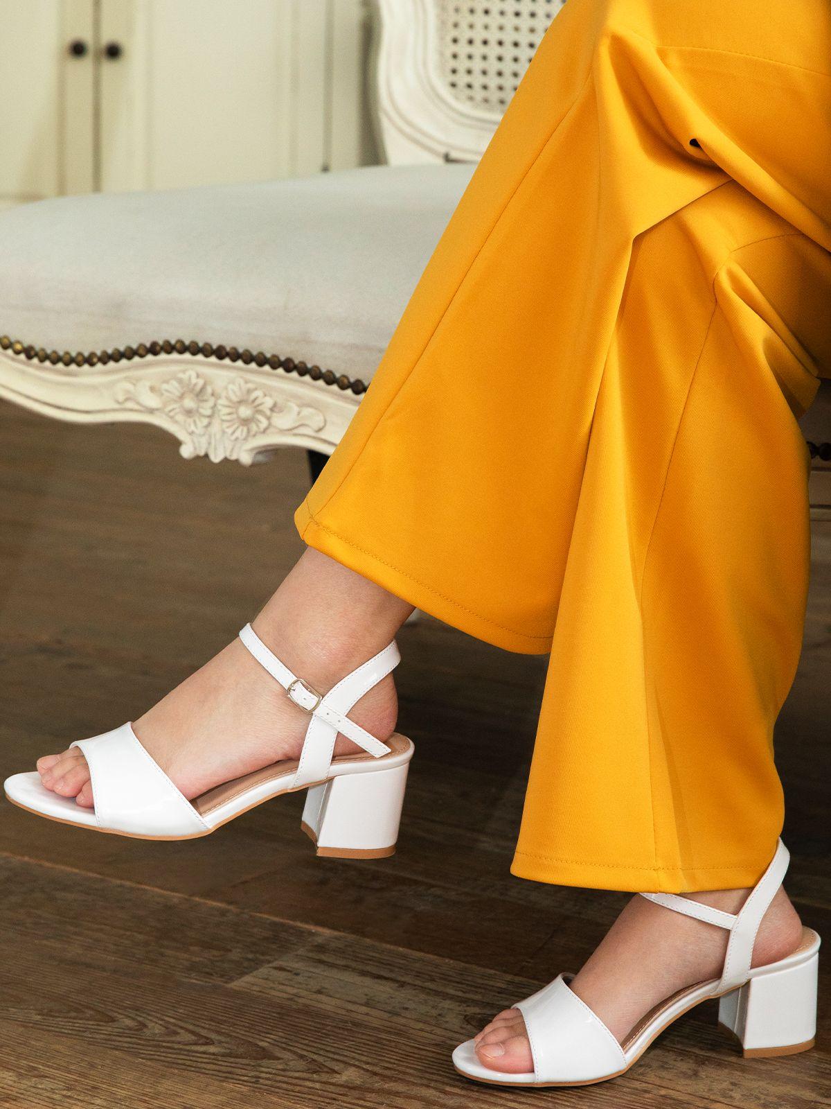 Sandalia Casual Taco Blanca Mujer Weide GH64-1